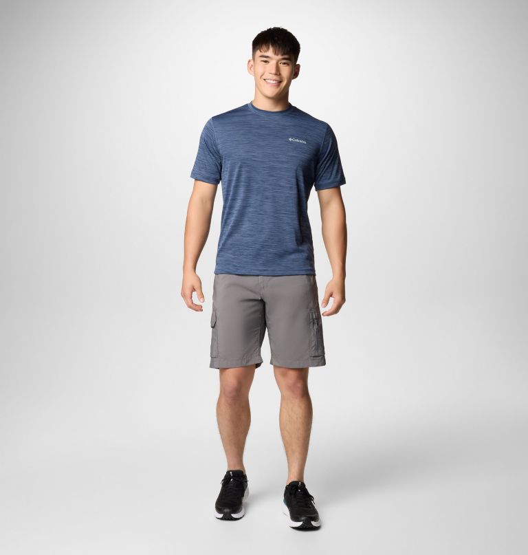 herren sage peak strickshirt mit kurzen Ärmeln und rundhalsausschnitt