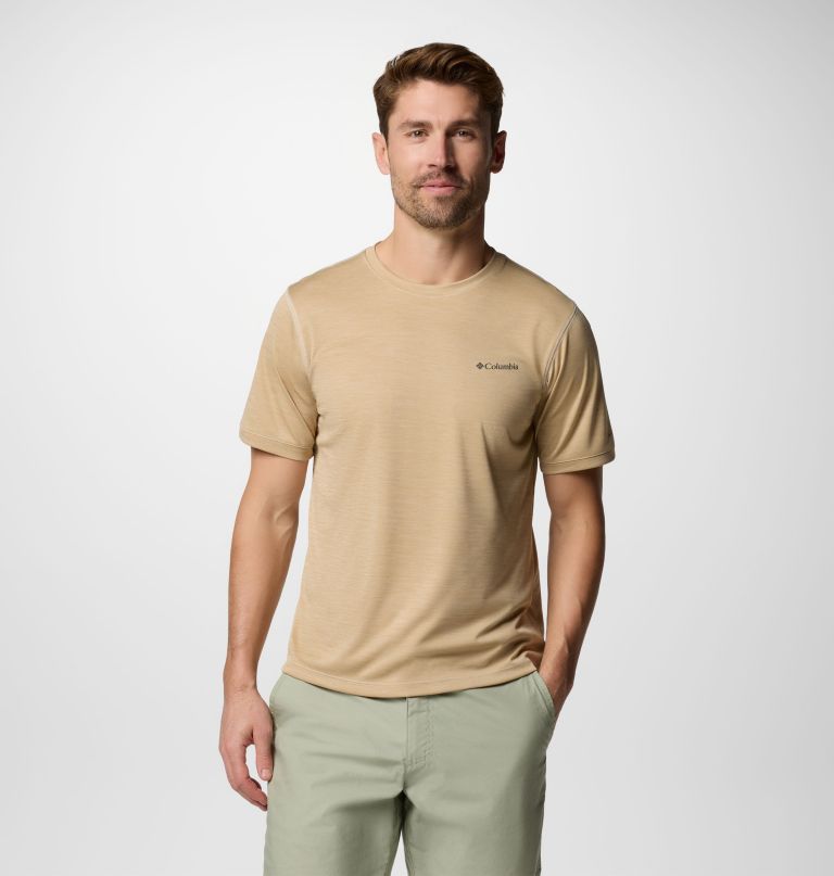 herren sage peak strickshirt mit kurzen Ärmeln und rundhalsausschnitt
