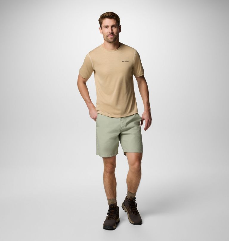 herren sage peak strickshirt mit kurzen Ärmeln und rundhalsausschnitt