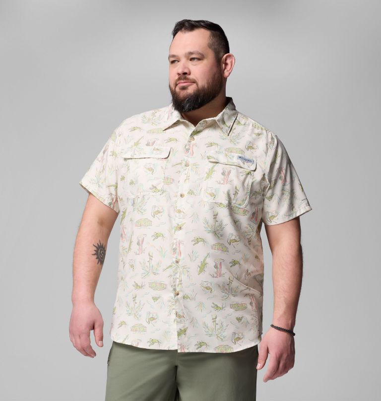 pfg uncharted kurzarmhemd für herren mit aufdruck – größe l