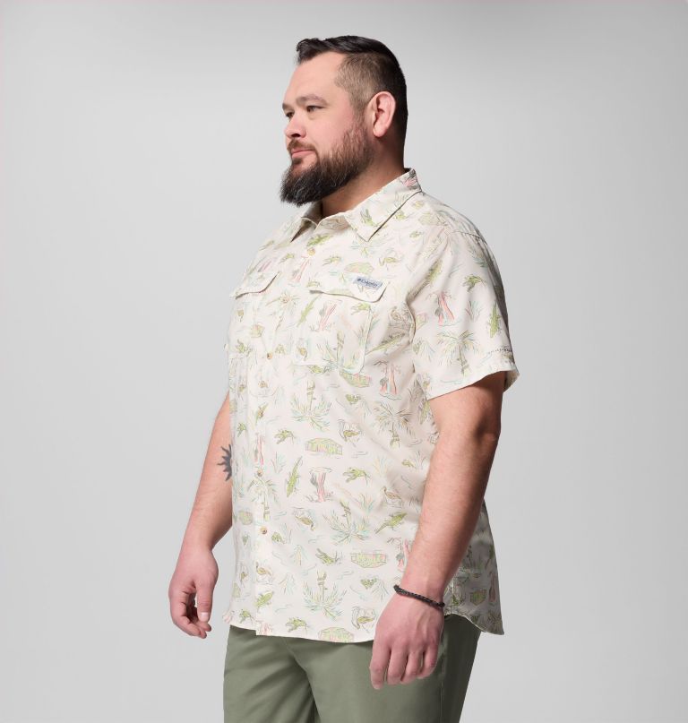 pfg uncharted kurzarmhemd für herren mit aufdruck – größe l