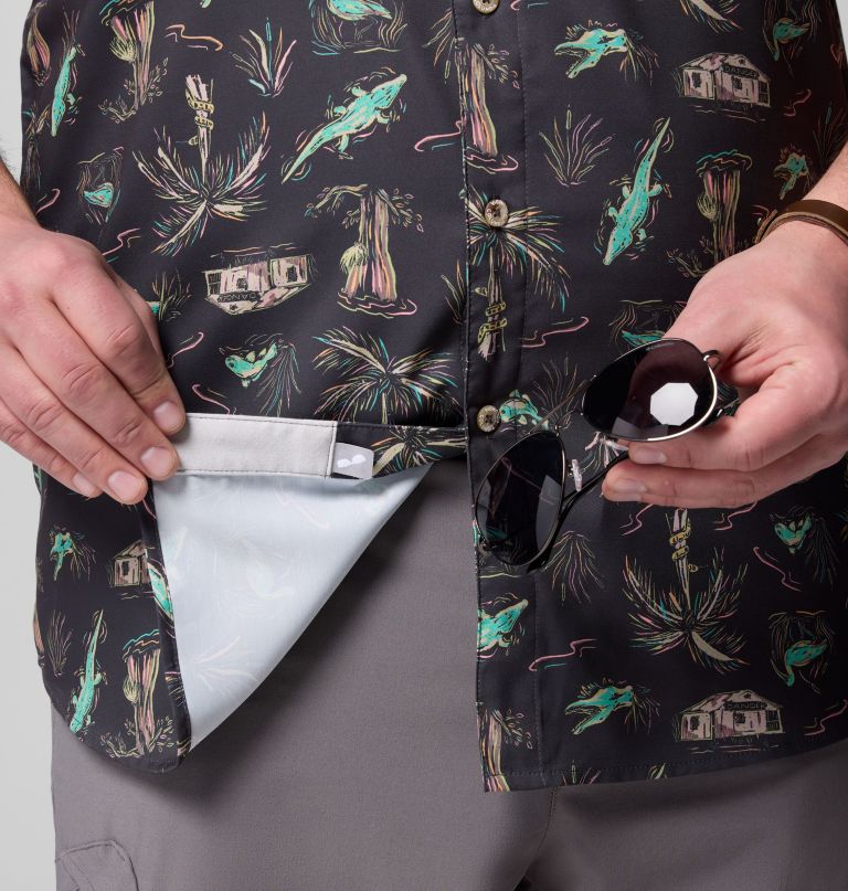pfg uncharted kurzarmhemd für herren mit aufdruck – größe l