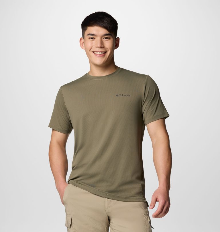 herren tech trail utility kurzarm-t-shirt mit rundhalsausschnitt – lang