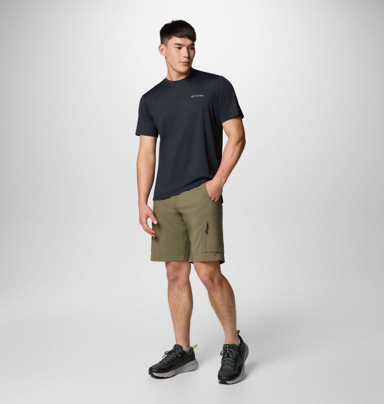 herren tech trail utility kurzarm-t-shirt mit rundhalsausschnitt – lang