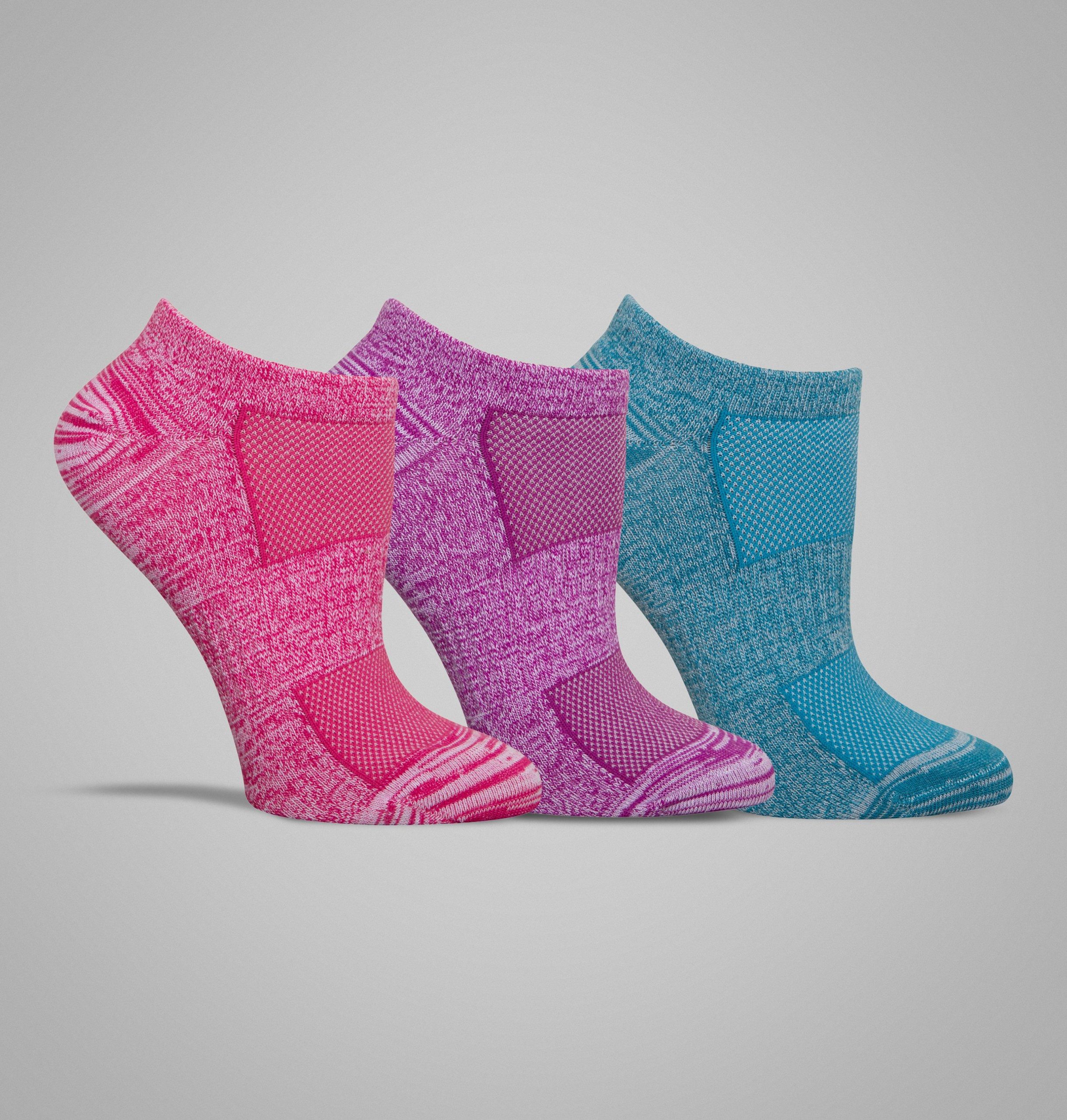 damen flachstrick melange unsichtbare socken