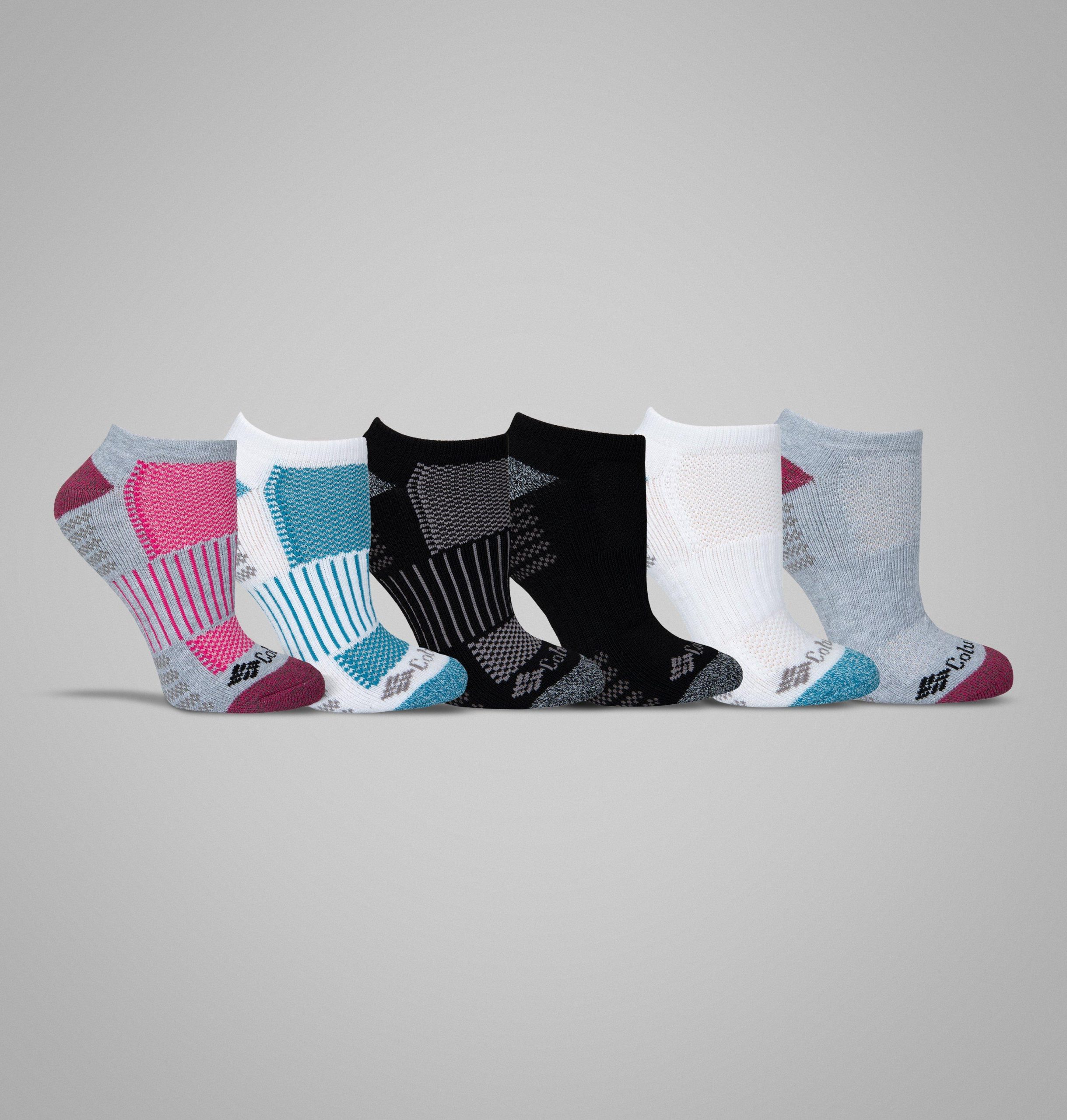 damen-sneakersocken mit piqué-fußbett – 6er-pack