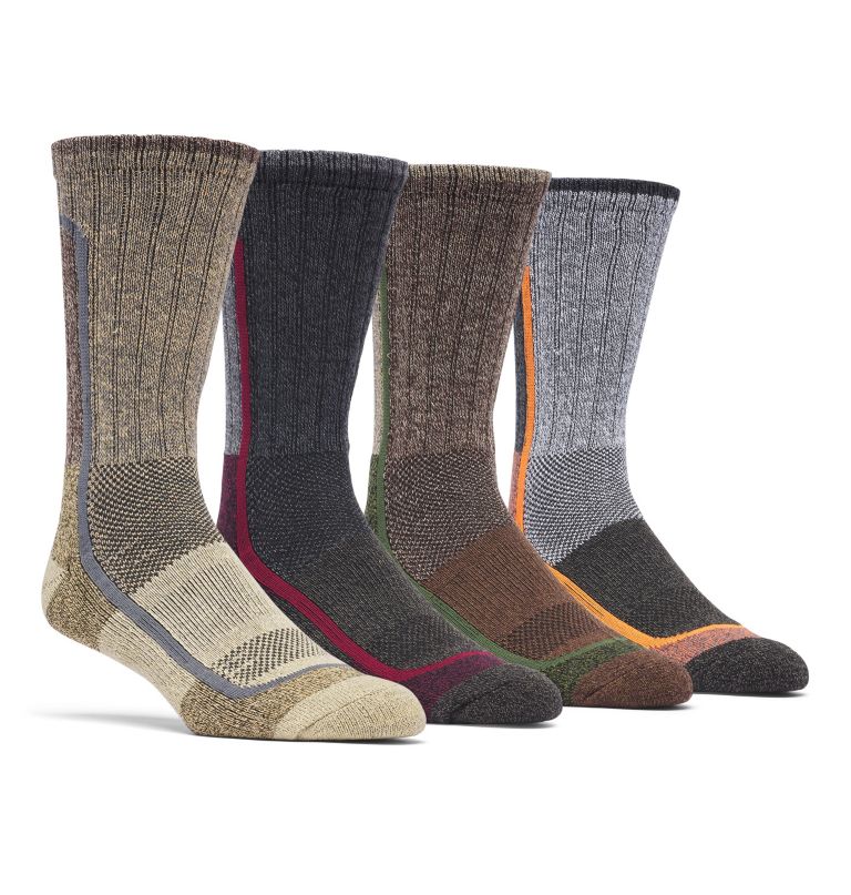 feuchtigkeitsregulierende farblich abgesetzte crew-socken – 4er-pack