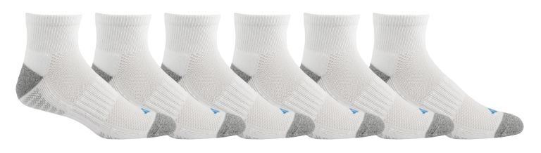 herren-quartersocken mit piqué-fußbett – 6er-pack