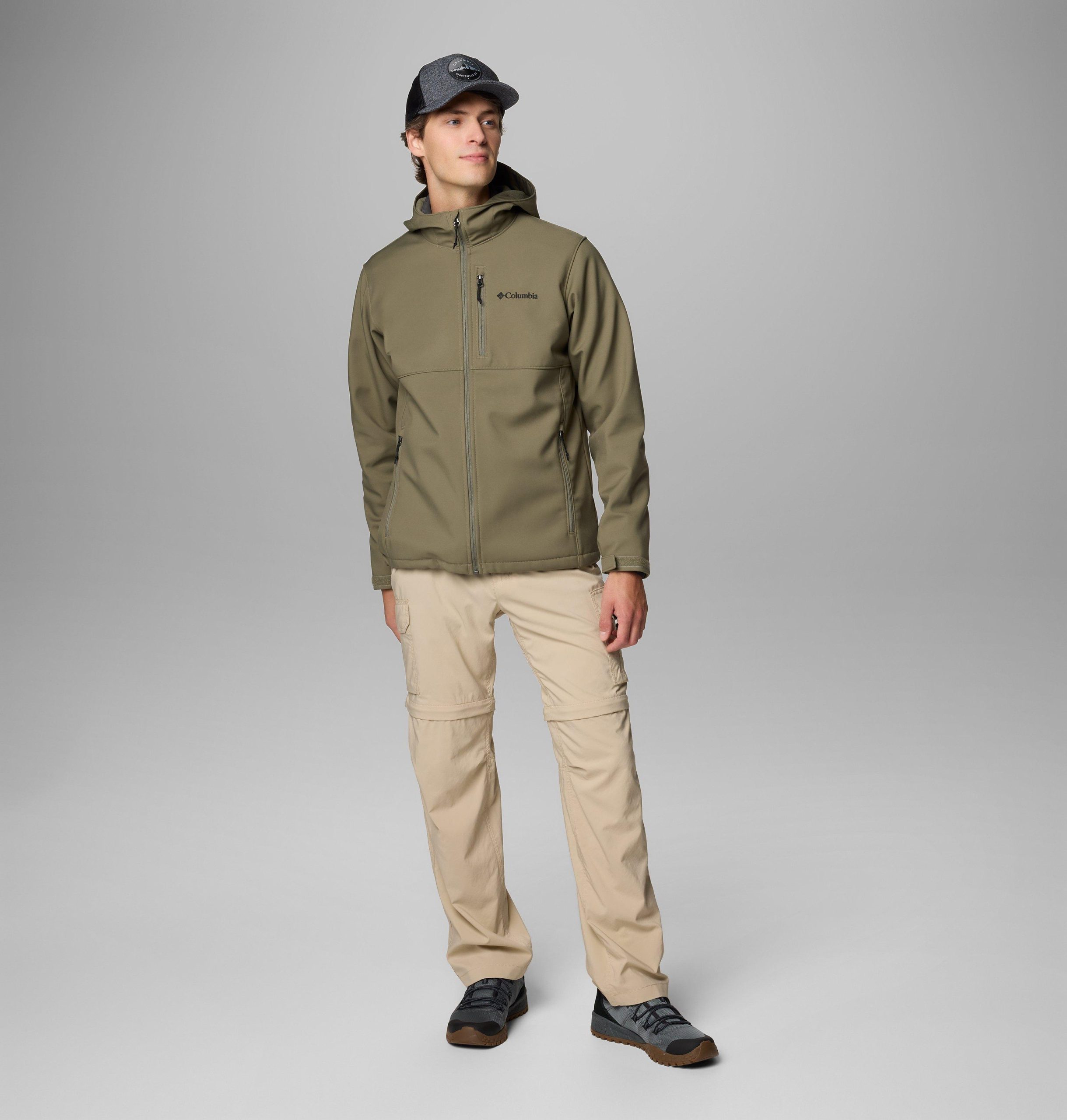ascender ii softshelljacke mit kapuze für herren