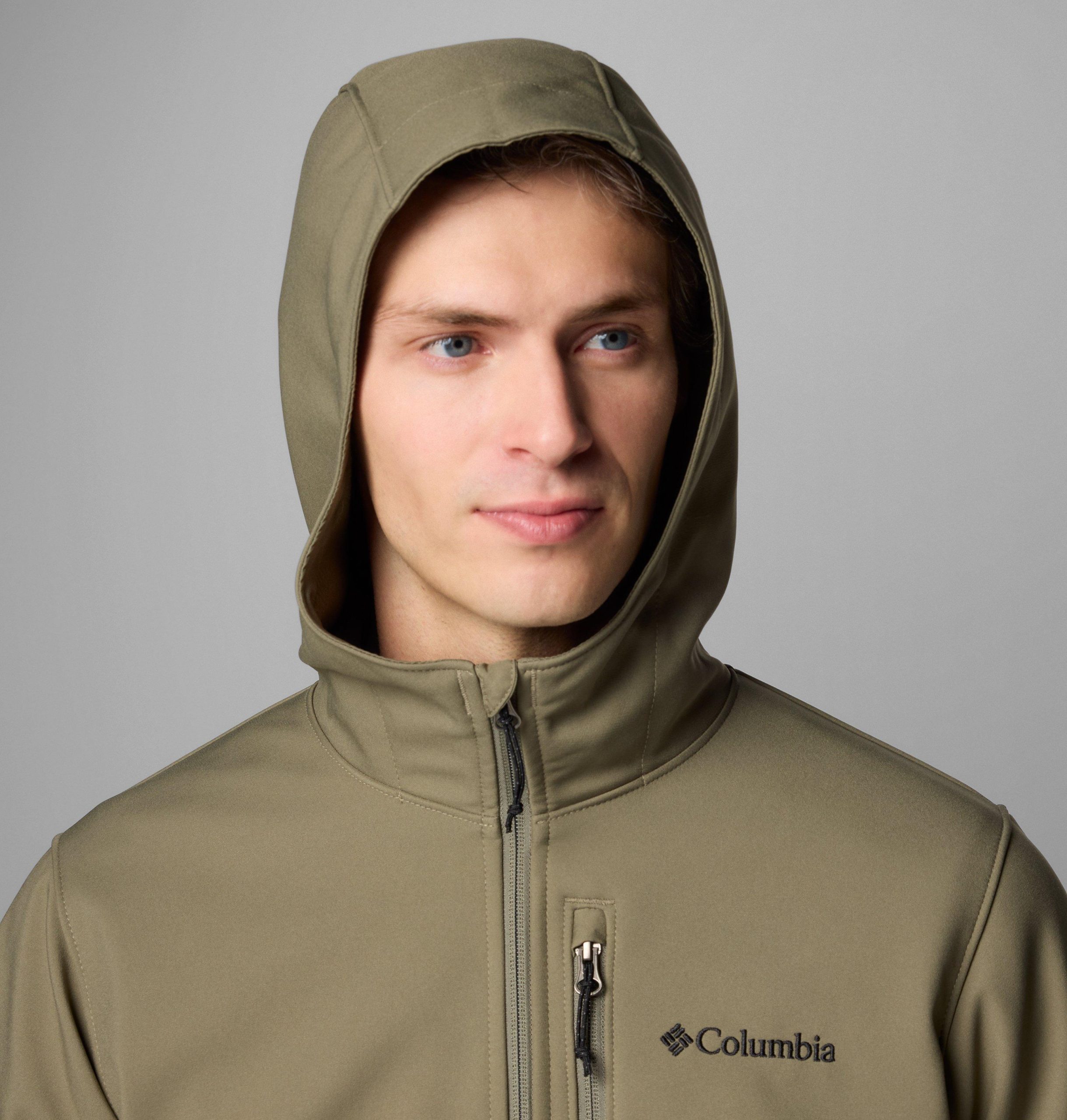 ascender ii softshelljacke mit kapuze für herren