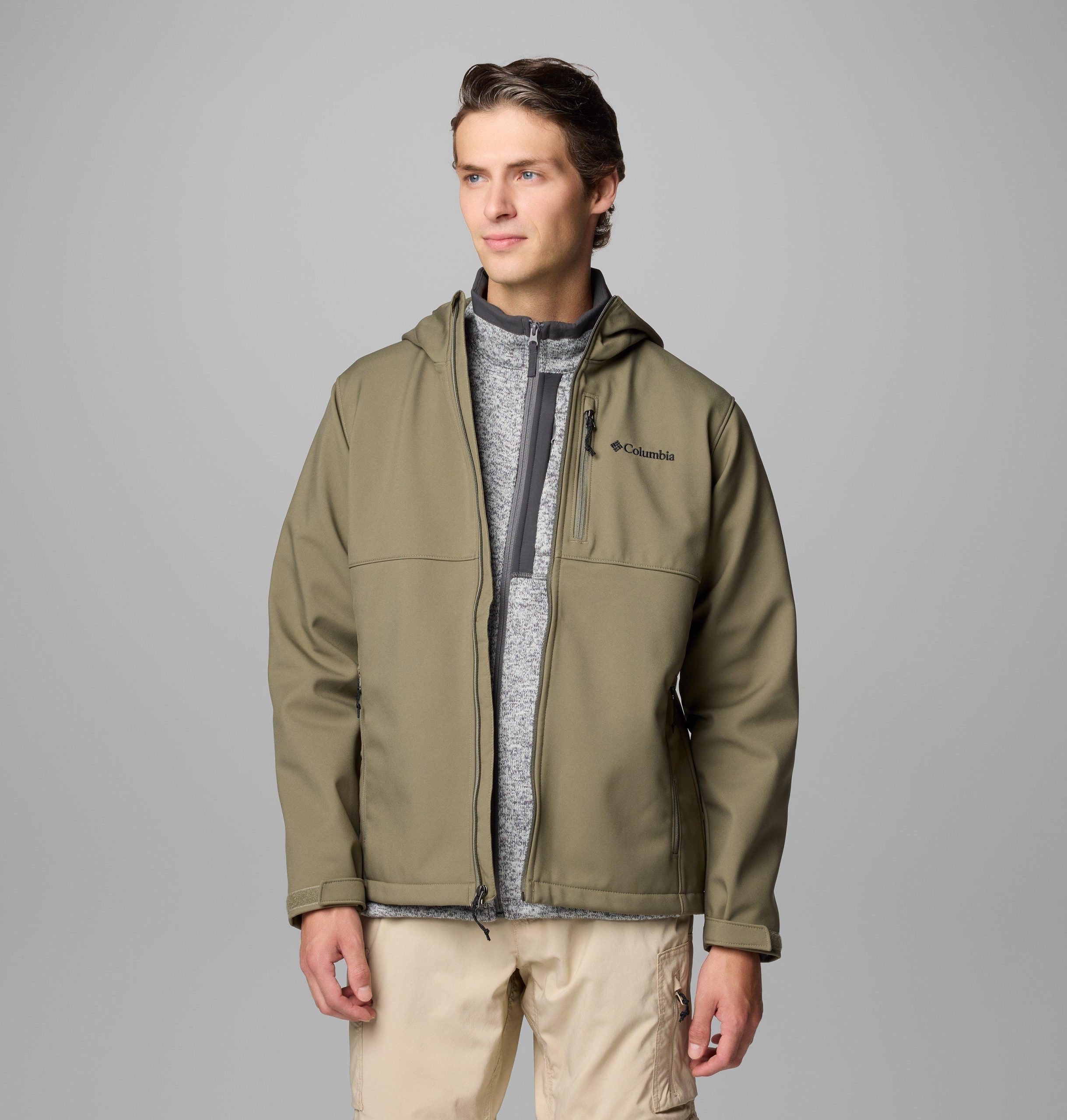 ascender ii softshelljacke mit kapuze für herren