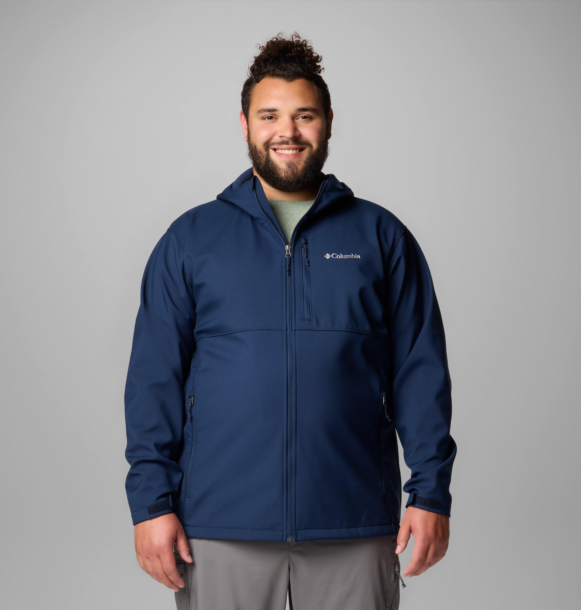 ascender ii softshelljacke mit kapuze für herren – größe l