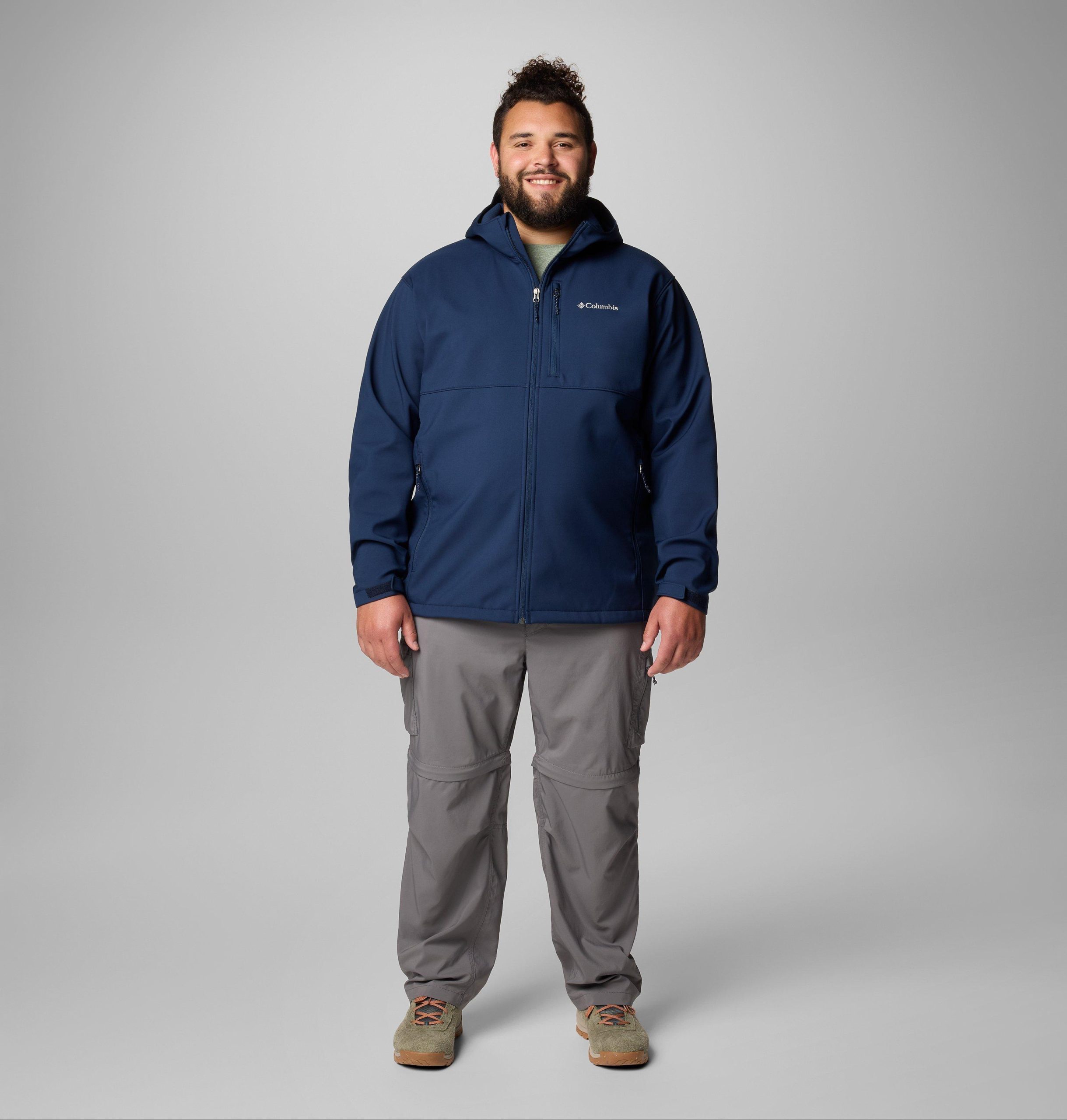 ascender ii softshelljacke mit kapuze für herren – größe l