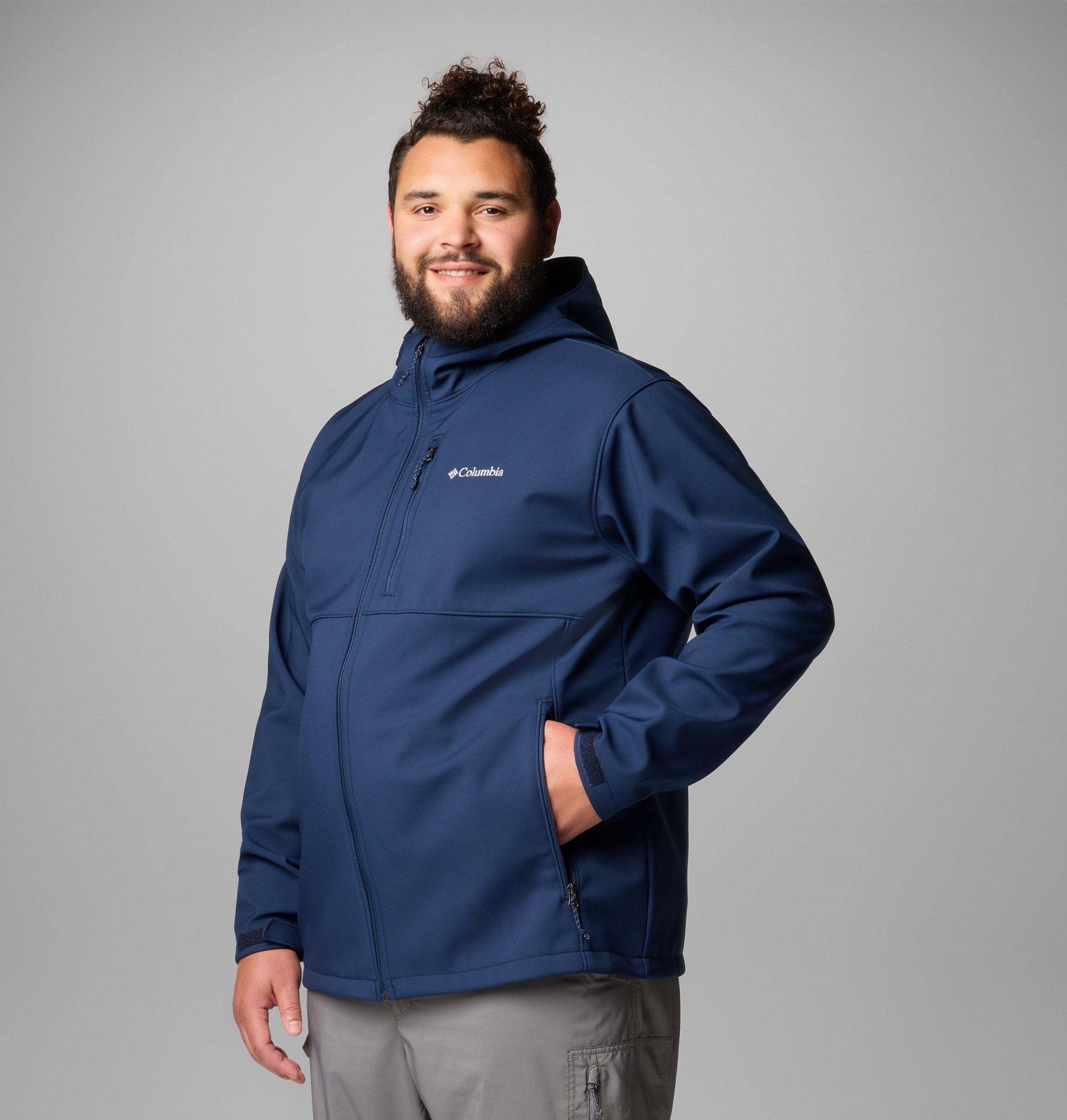 ascender ii softshelljacke mit kapuze für herren – größe l