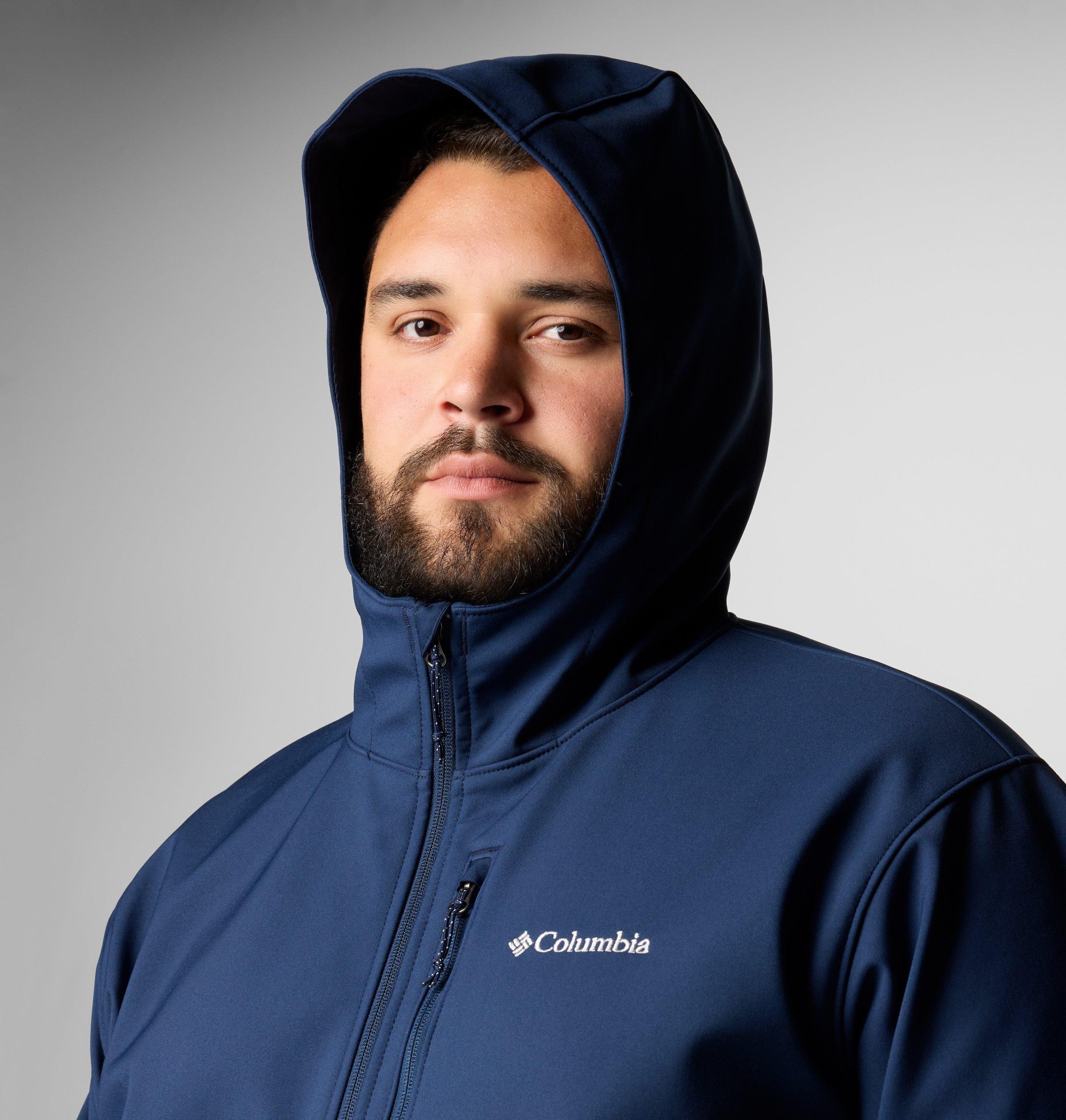 ascender ii softshelljacke mit kapuze für herren – größe l