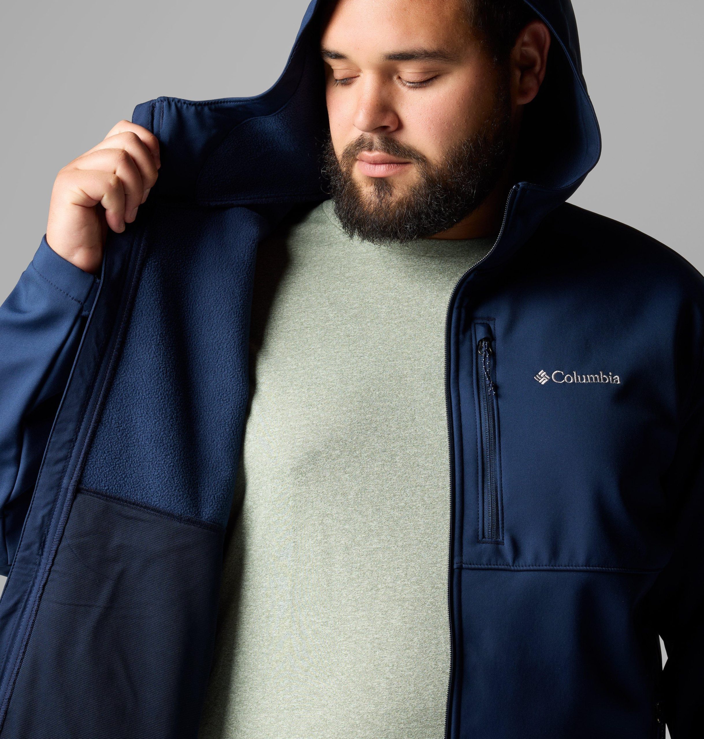 ascender ii softshelljacke mit kapuze für herren – größe l