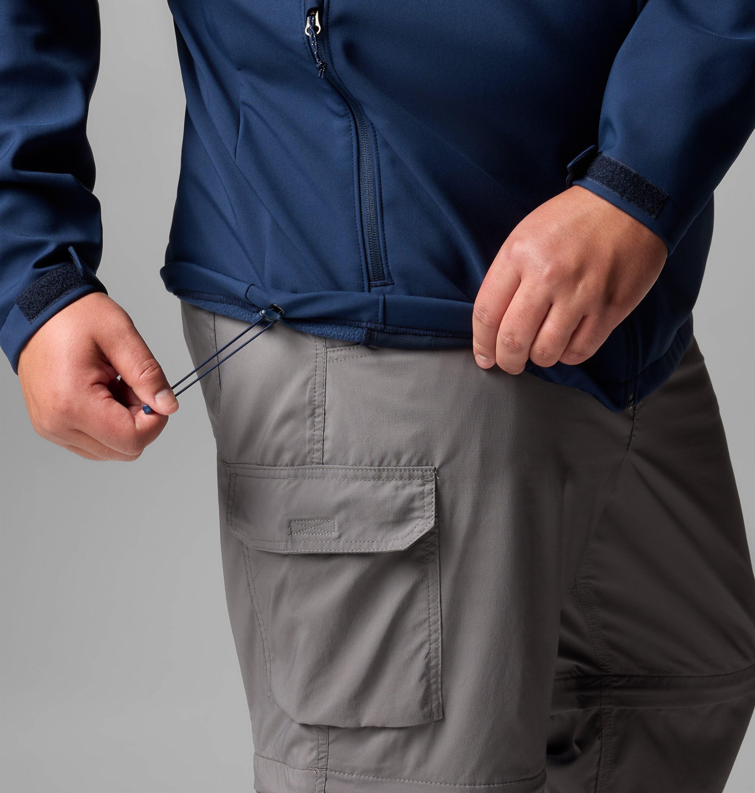 ascender ii softshelljacke mit kapuze für herren – größe l