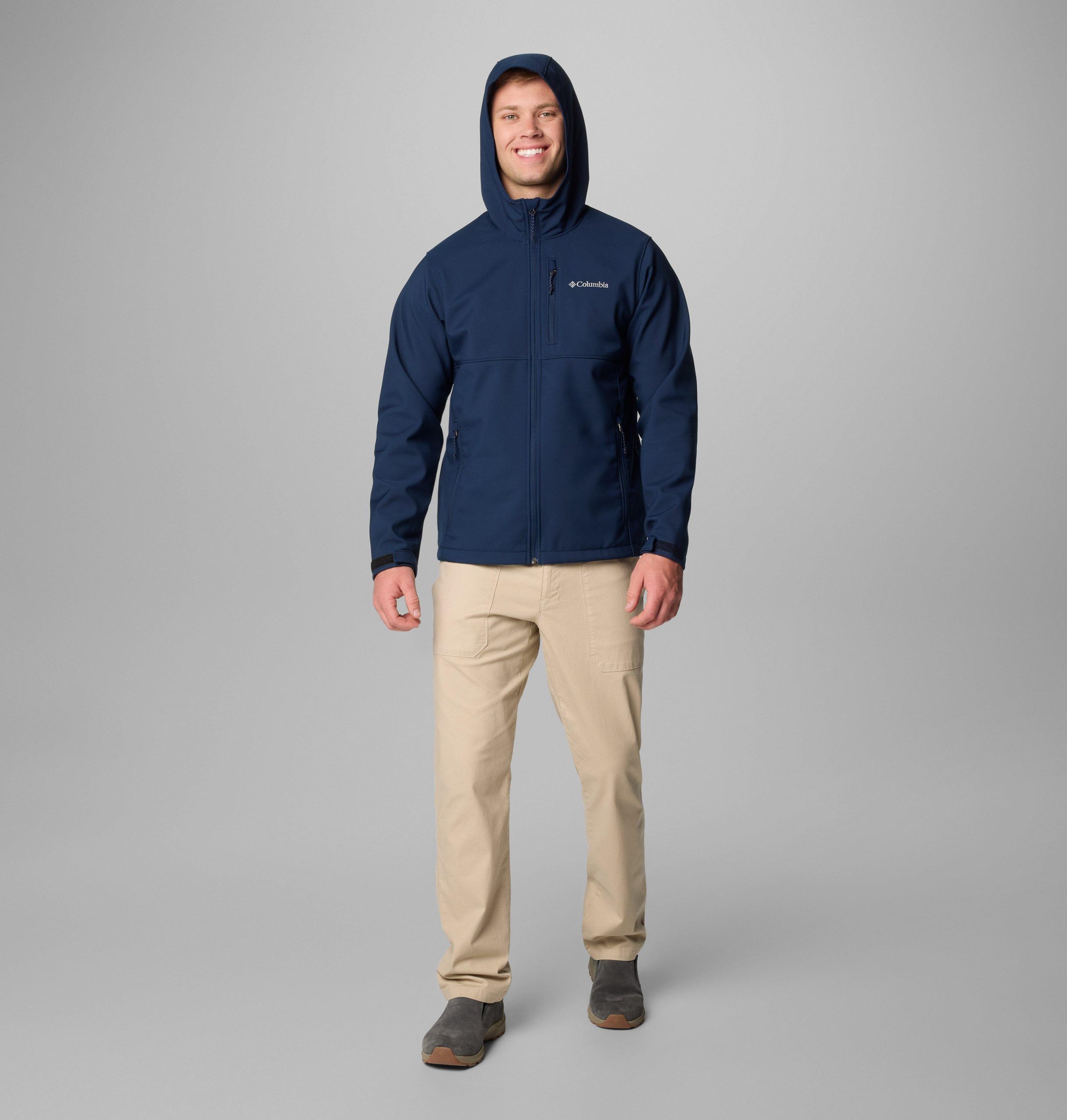 ascender ii softshelljacke mit kapuze für herren – größe l