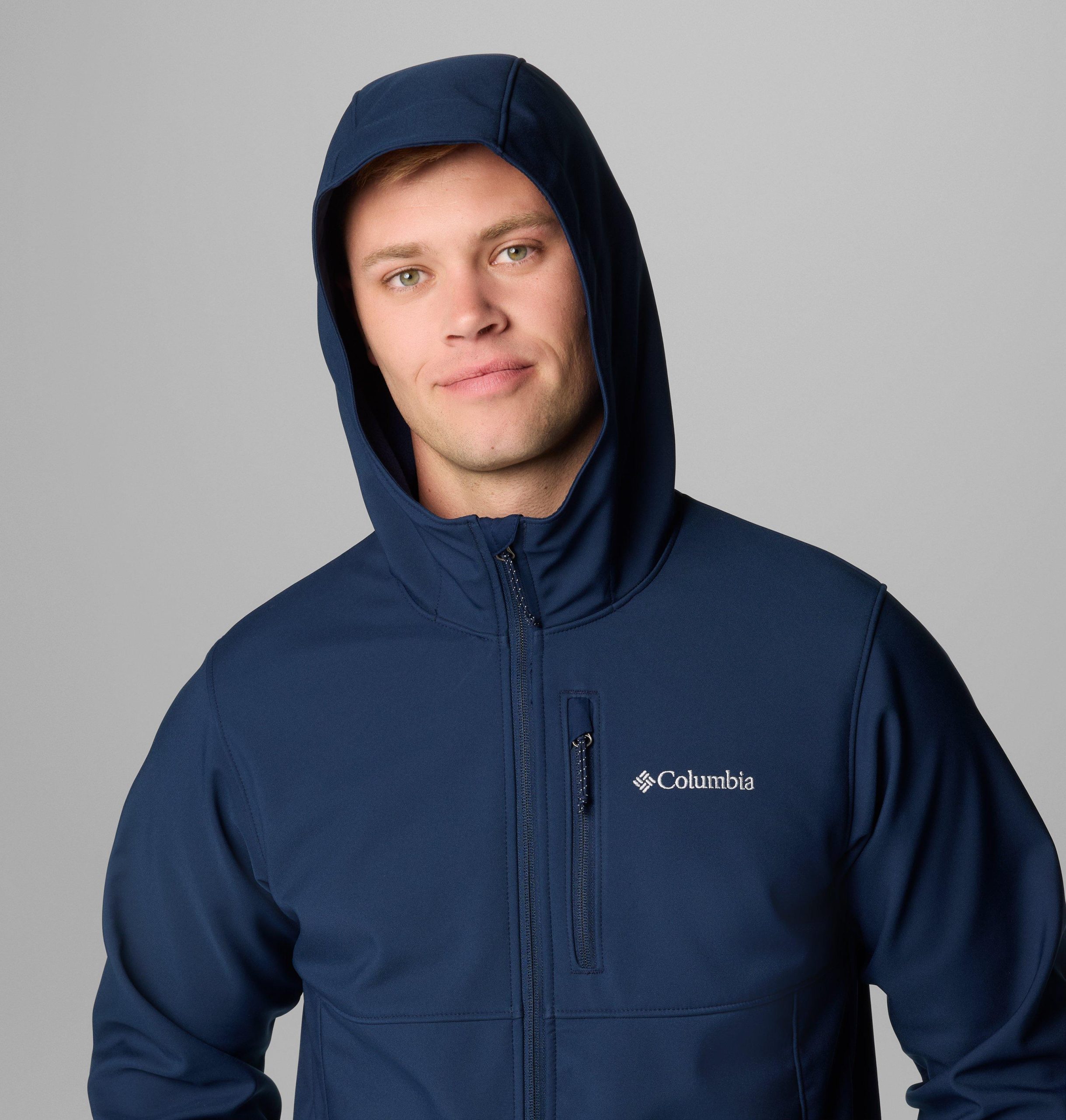 ascender ii softshelljacke mit kapuze für herren – größe l