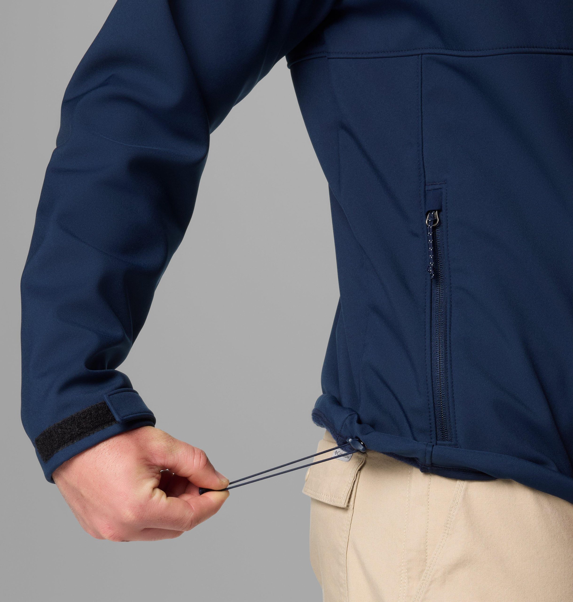 ascender ii softshelljacke mit kapuze für herren – größe l