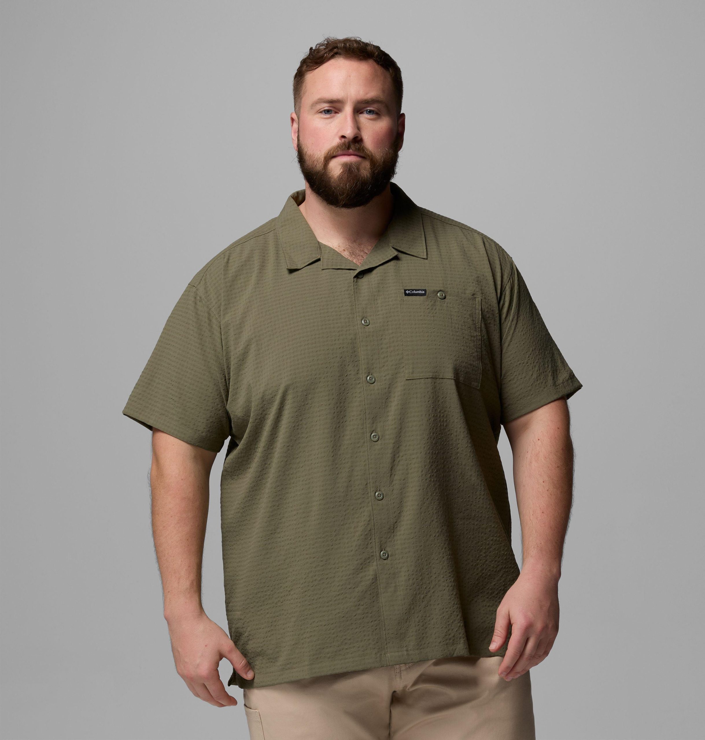 utilizer kurzarm-camp-shirt für herren – größe l