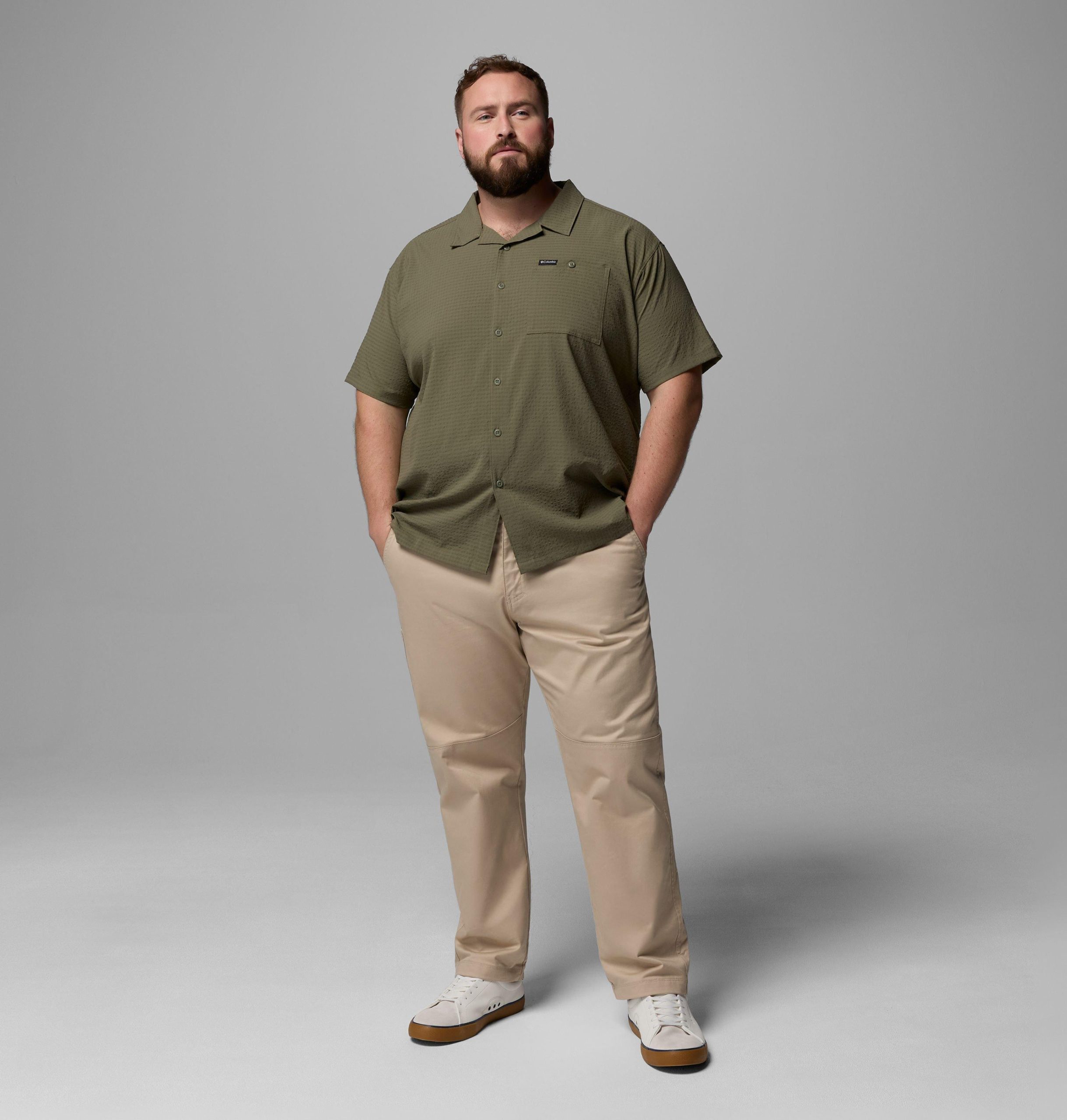 utilizer kurzarm-camp-shirt für herren – größe l