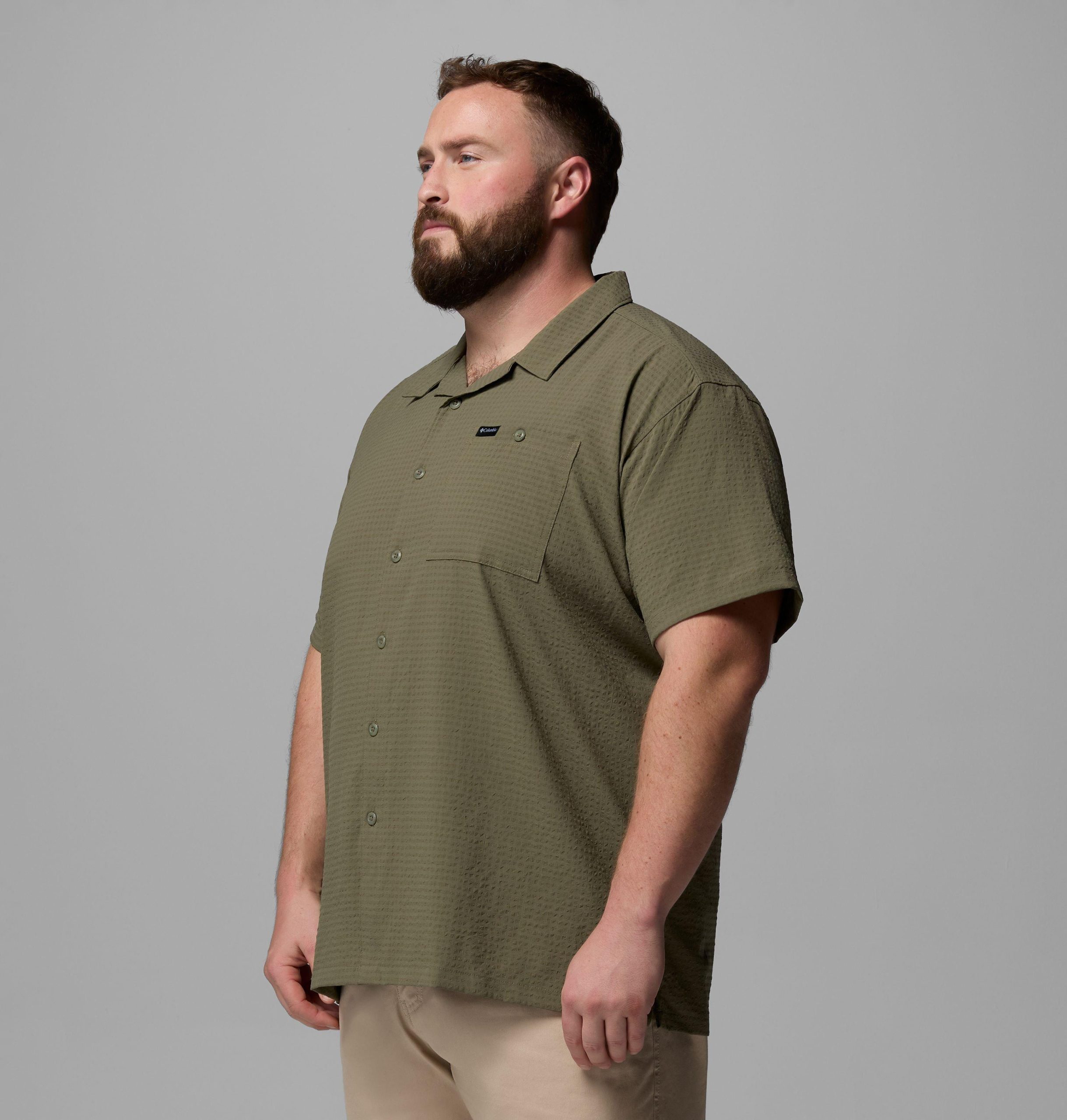 utilizer kurzarm-camp-shirt für herren – größe l