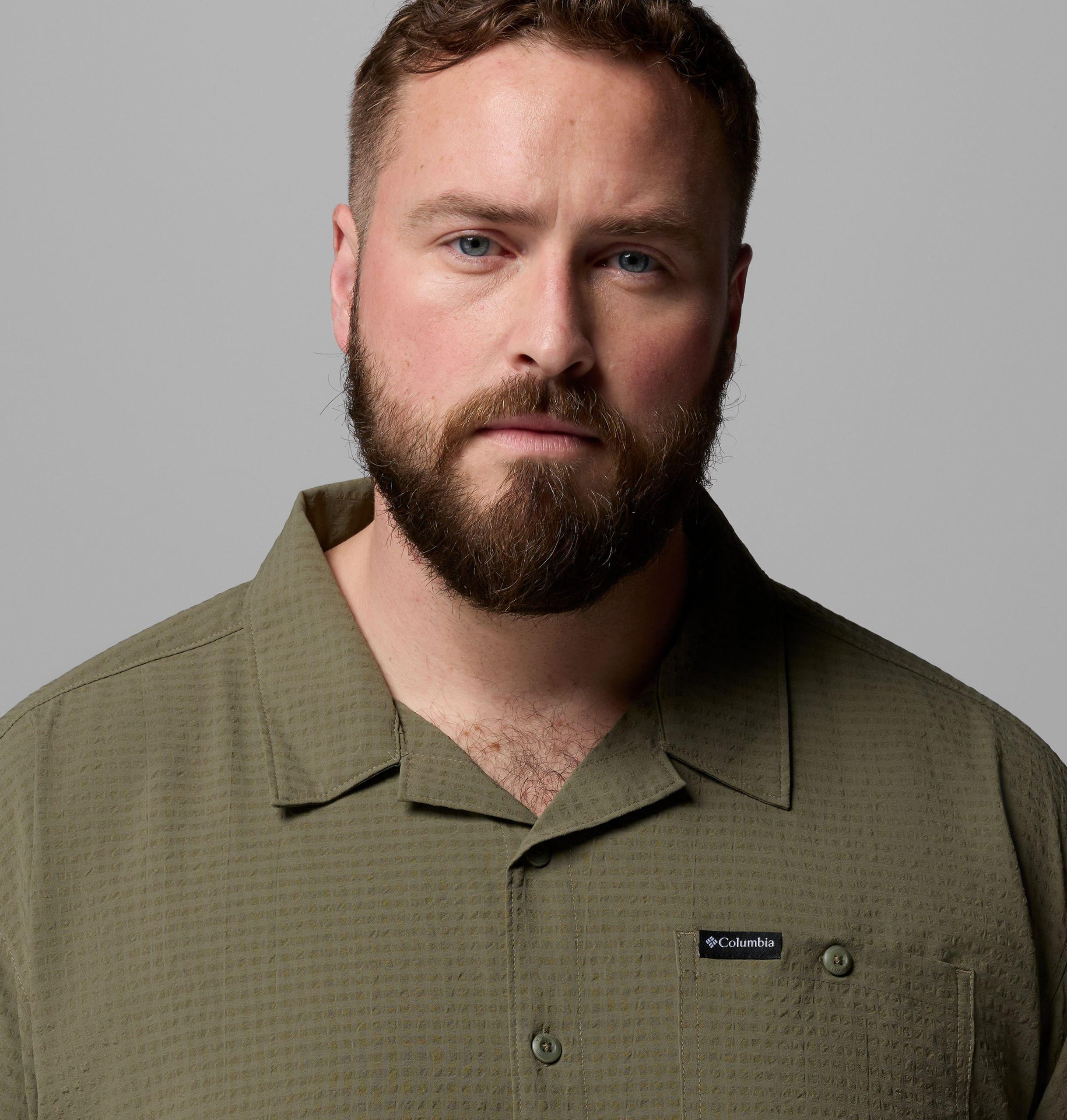utilizer kurzarm-camp-shirt für herren – größe l