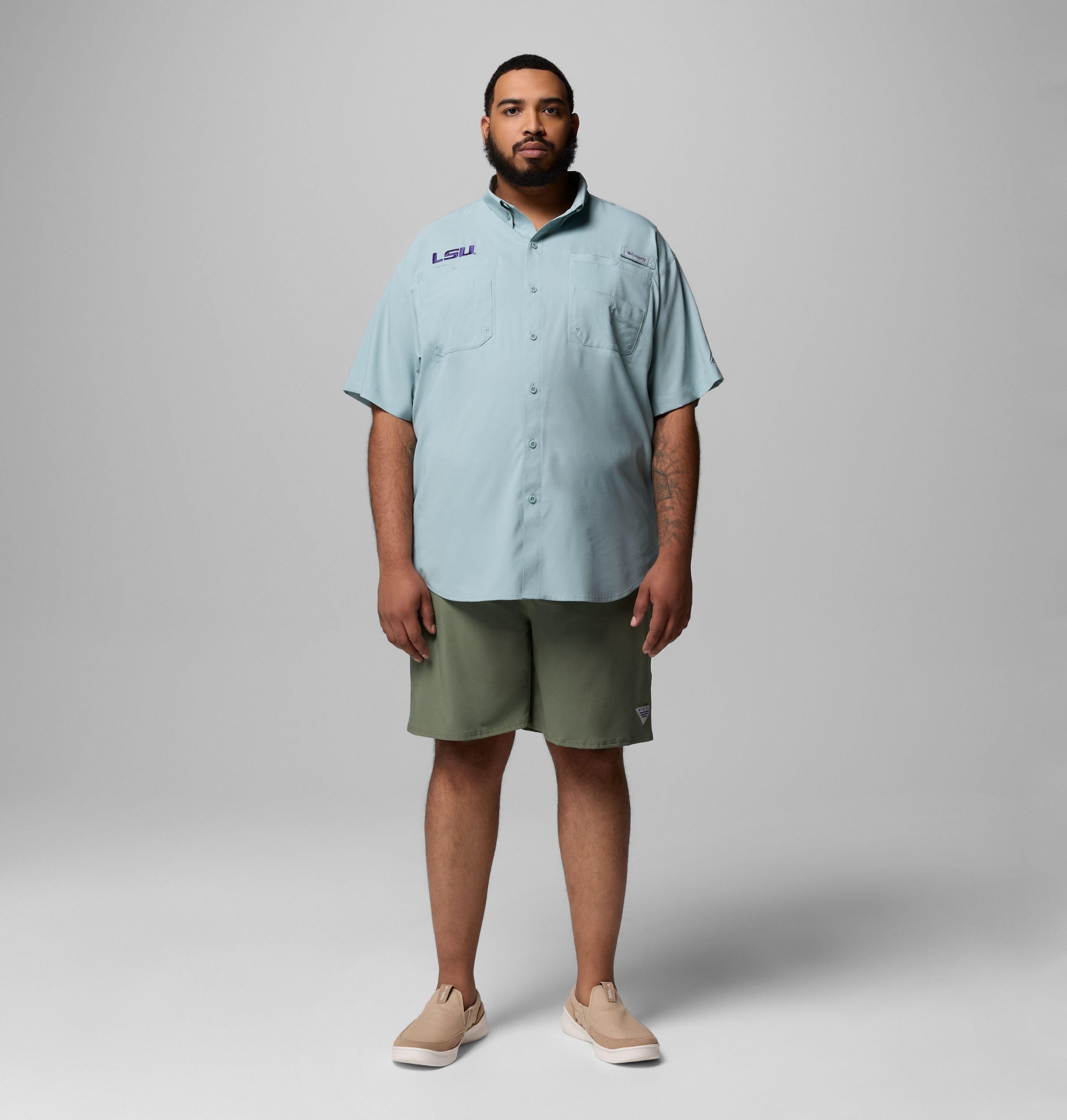 pfg tamiami kurzarm-herren-college-shirt für herren – größe lsu