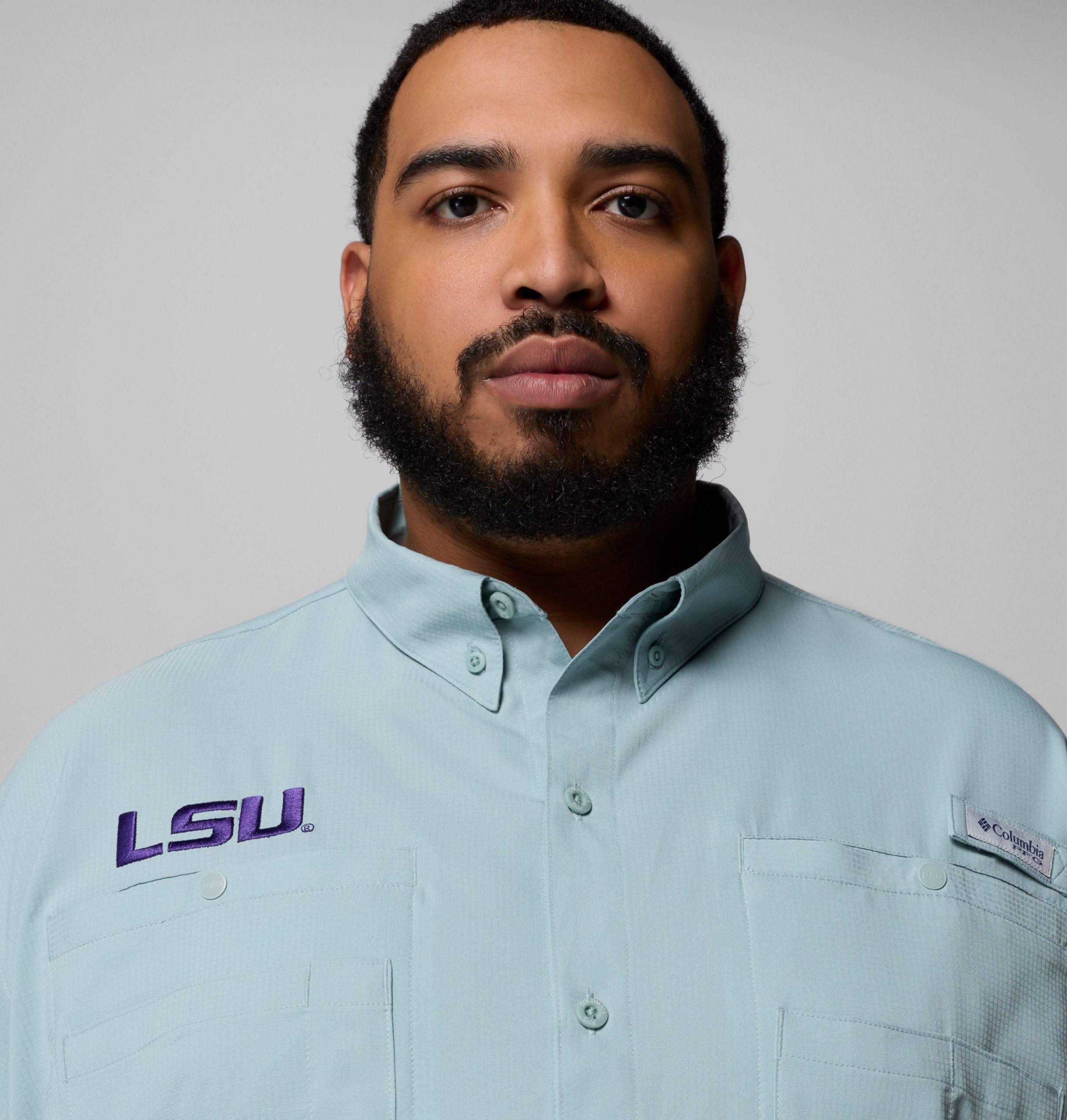 pfg tamiami kurzarm-herren-college-shirt für herren – größe lsu