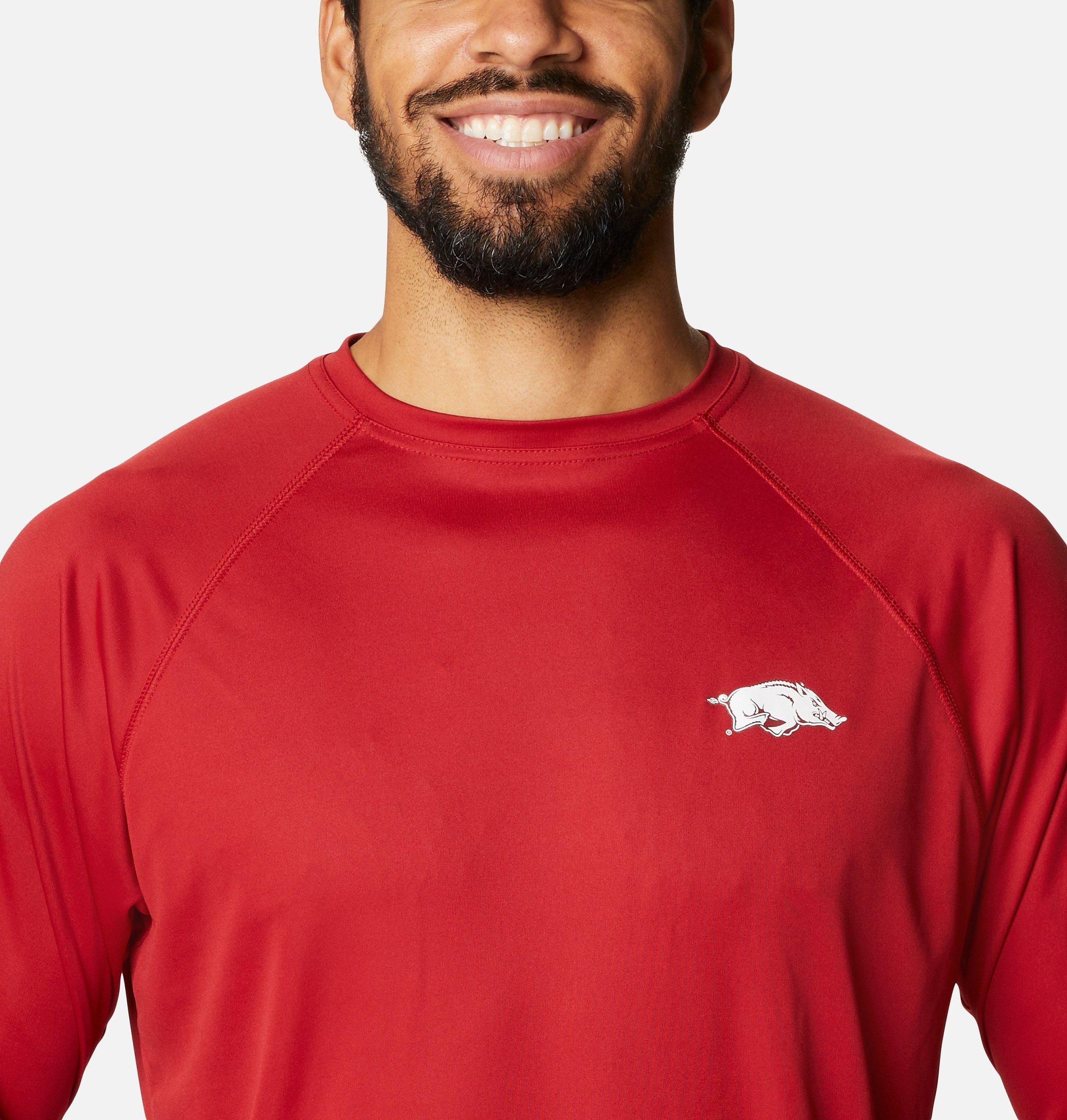 herren college terminal tackle langarmshirt - arkansas