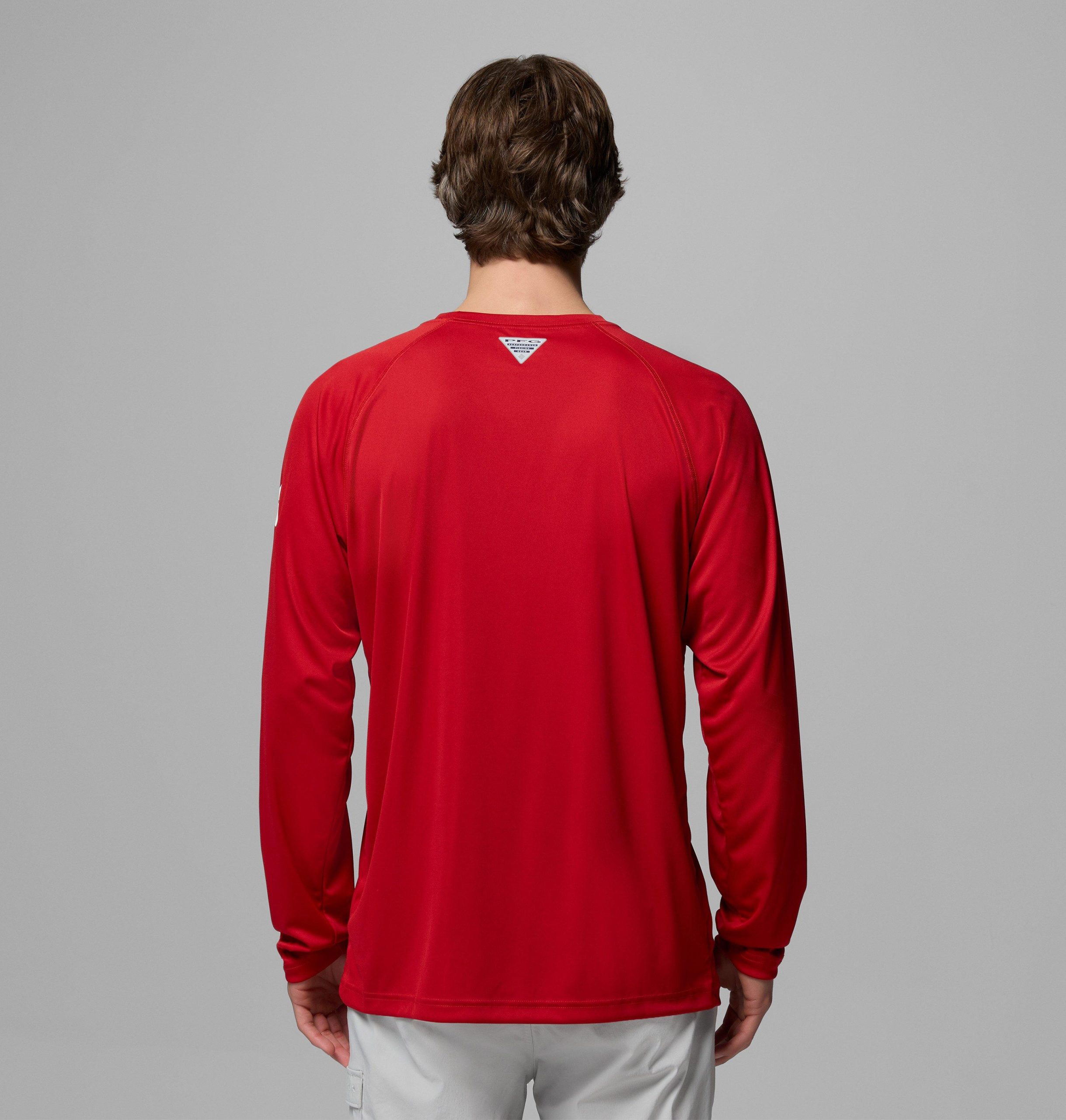 pfg terminal tackle langarmshirt für herren college – größe tall – ohio state