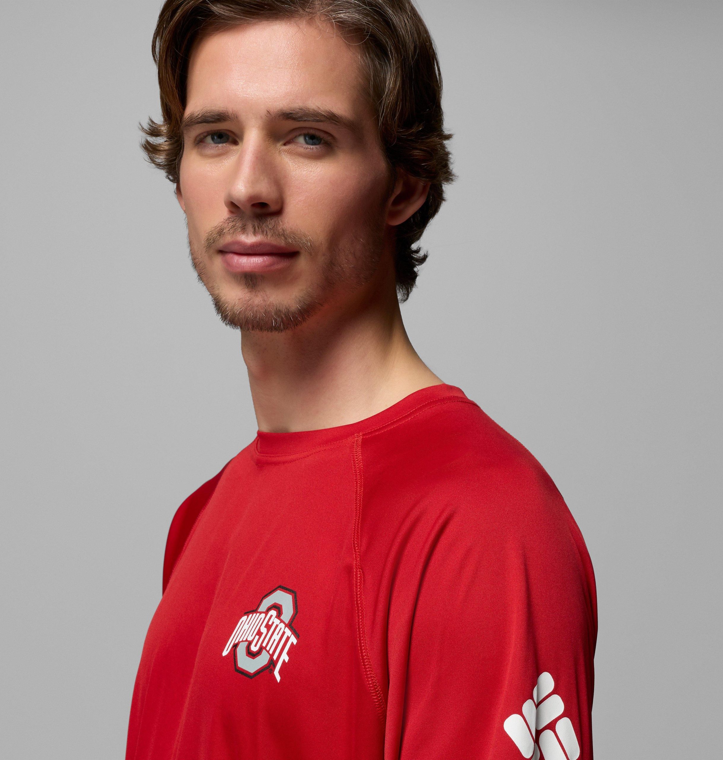 pfg terminal tackle langarmshirt für herren college – größe tall – ohio state