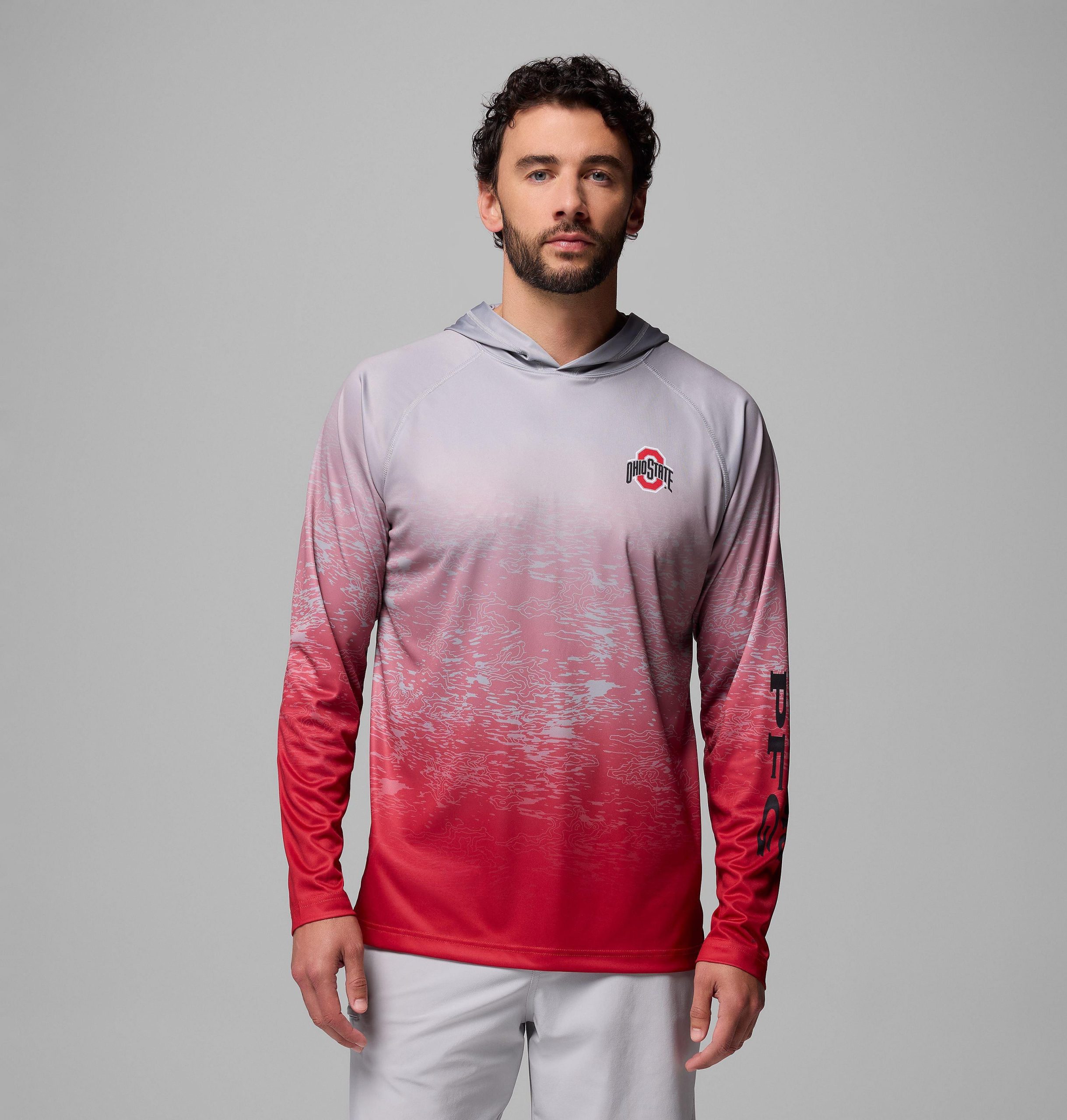 pfg super terminal tackle hoodie für herren college-stil – ohio state