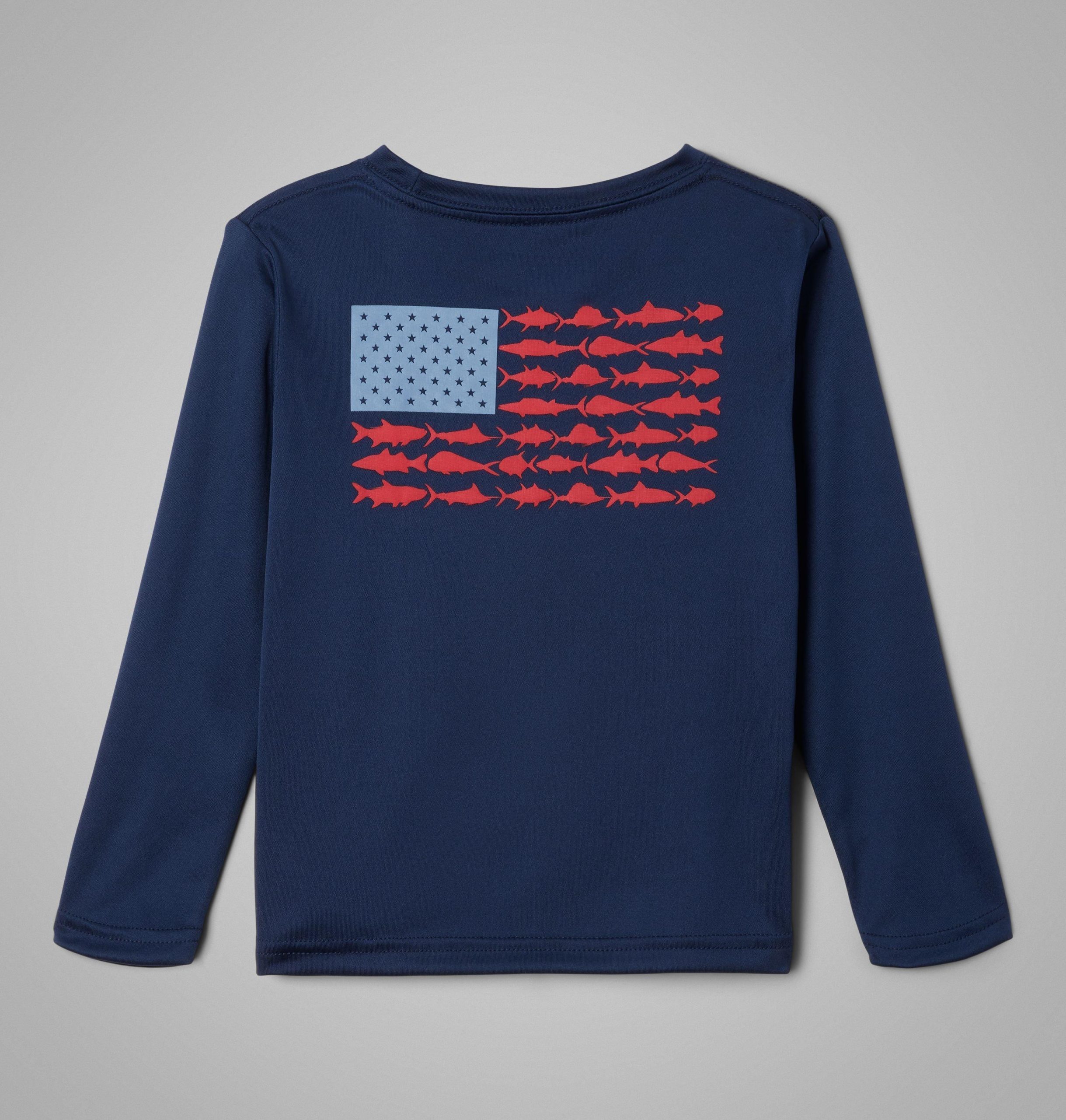langarmshirt mit pfg-terminal-tackle-fischflaggenmotiv für jungen kleinkinder