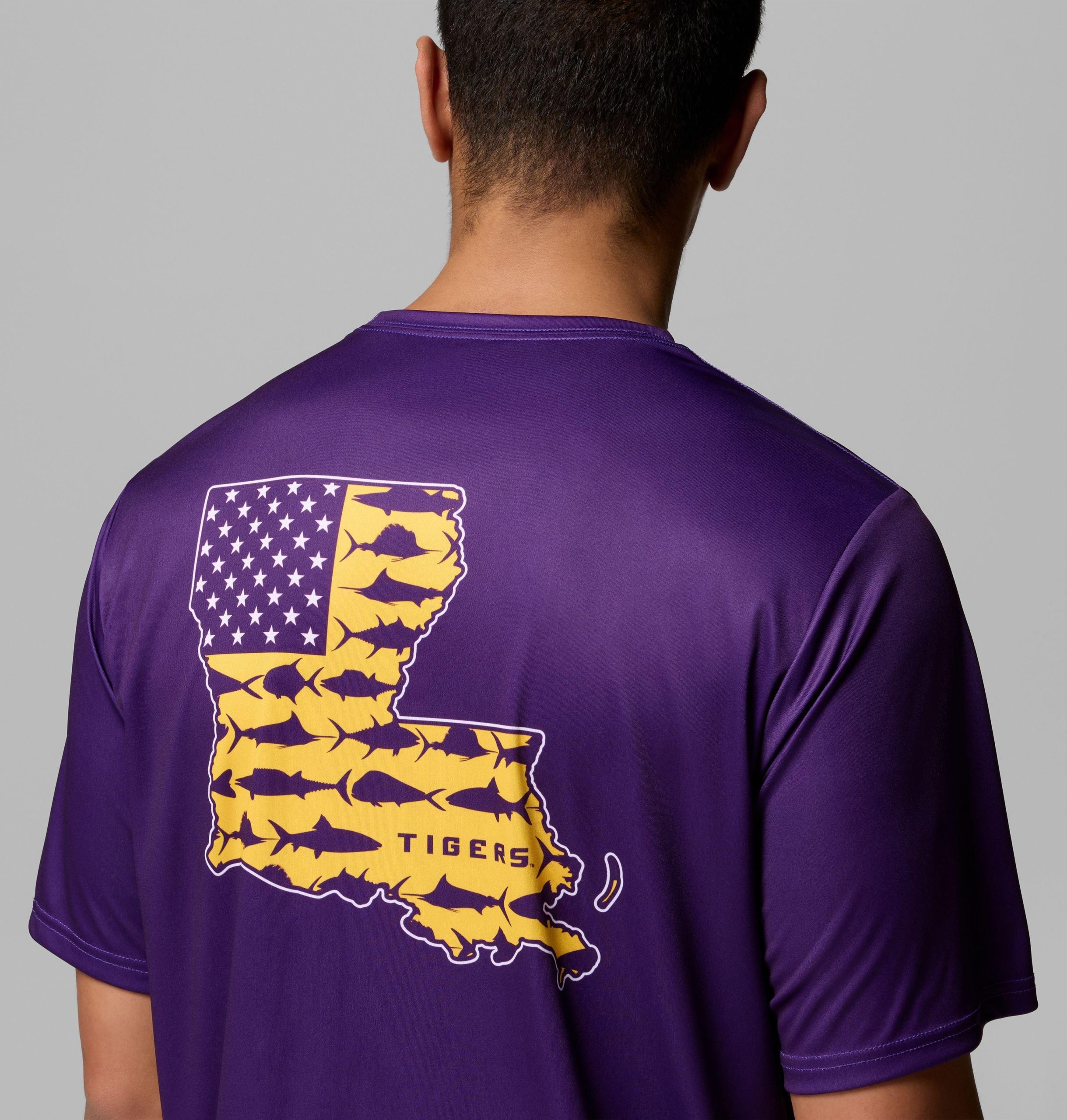 herren-college-pfg-terminal-tackle-kurzarmshirt - lsu