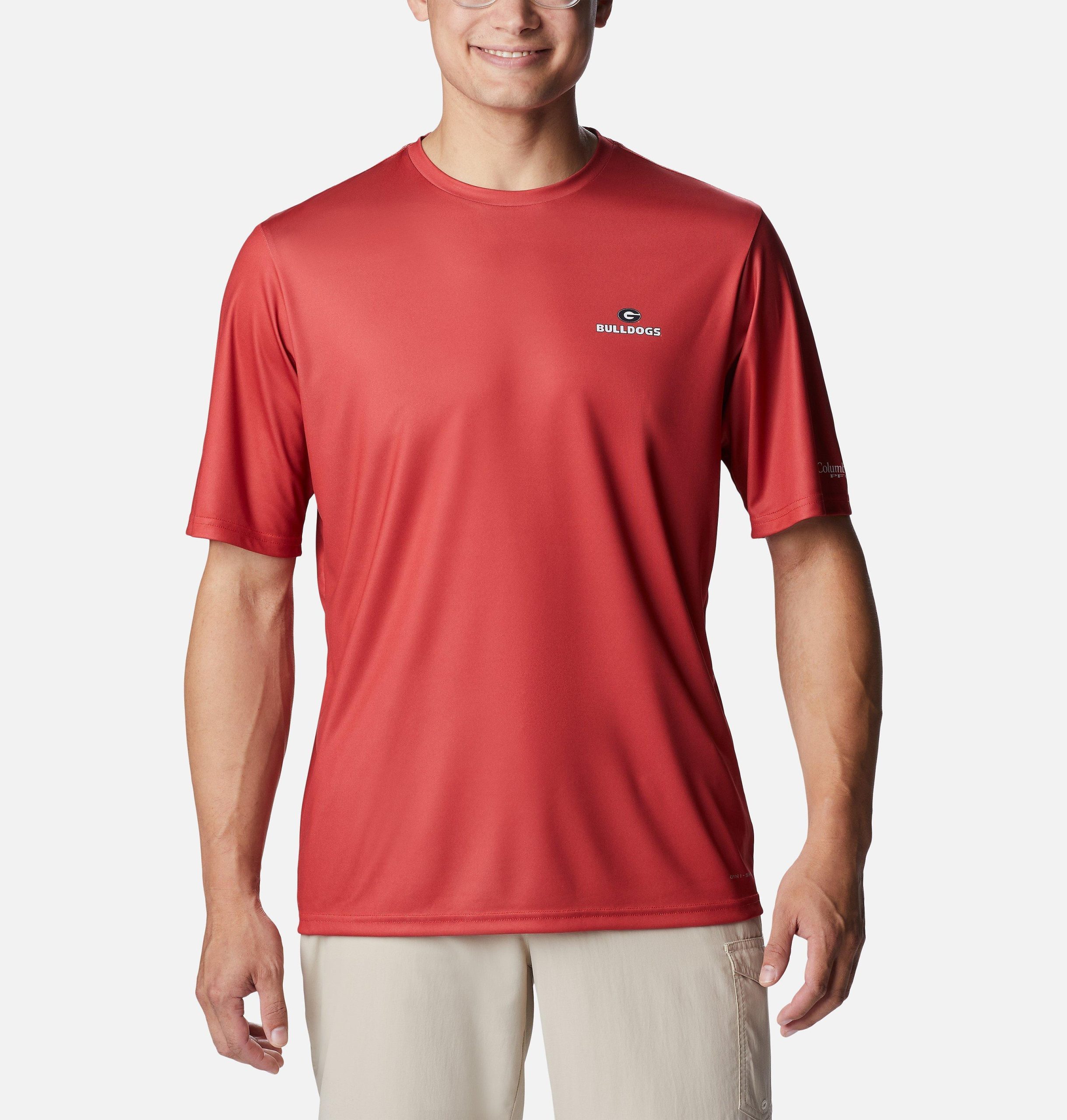herren college pfg terminal tackle kurzarmshirt - georgia
