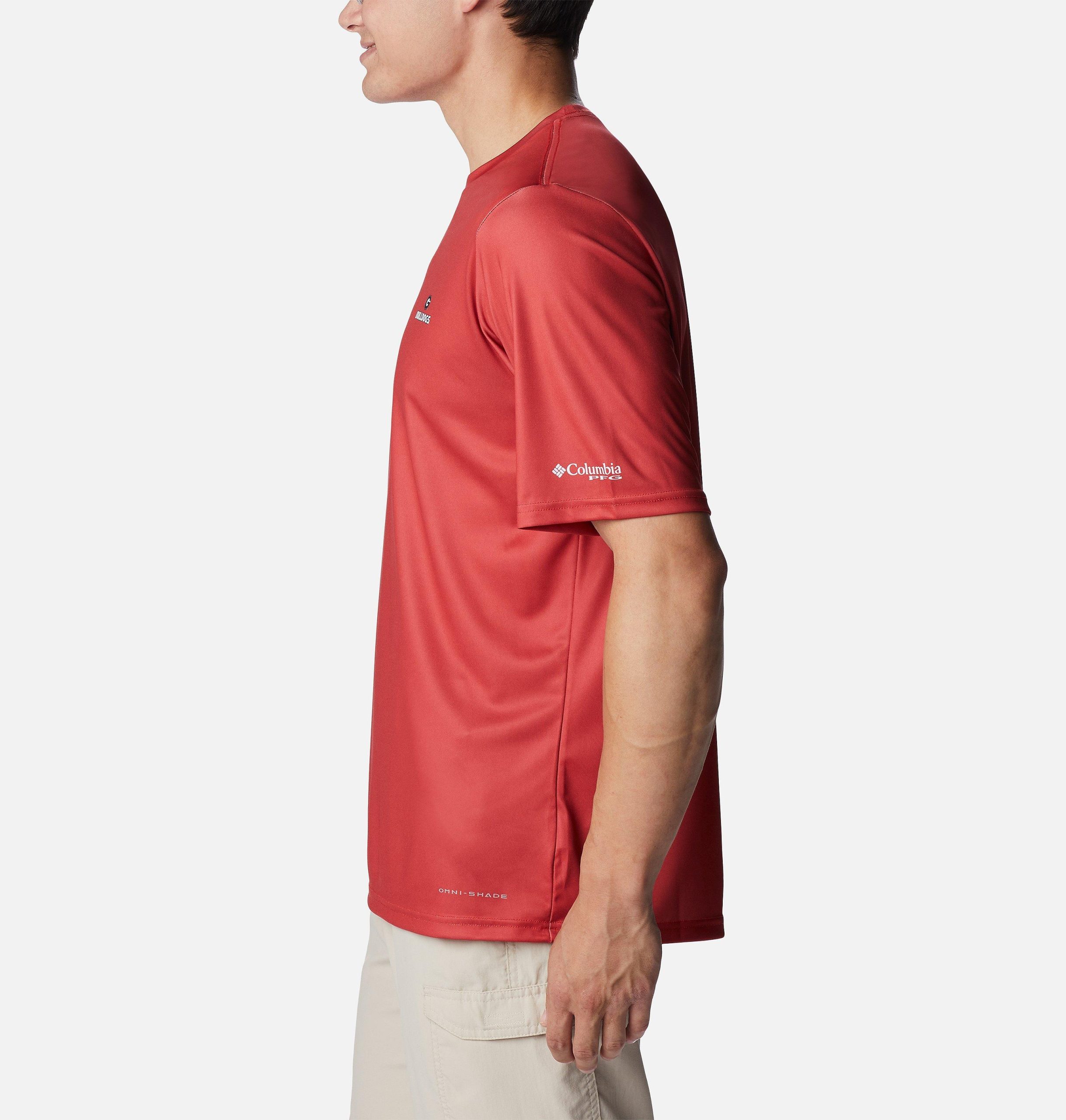 herren college pfg terminal tackle kurzarmshirt - georgia