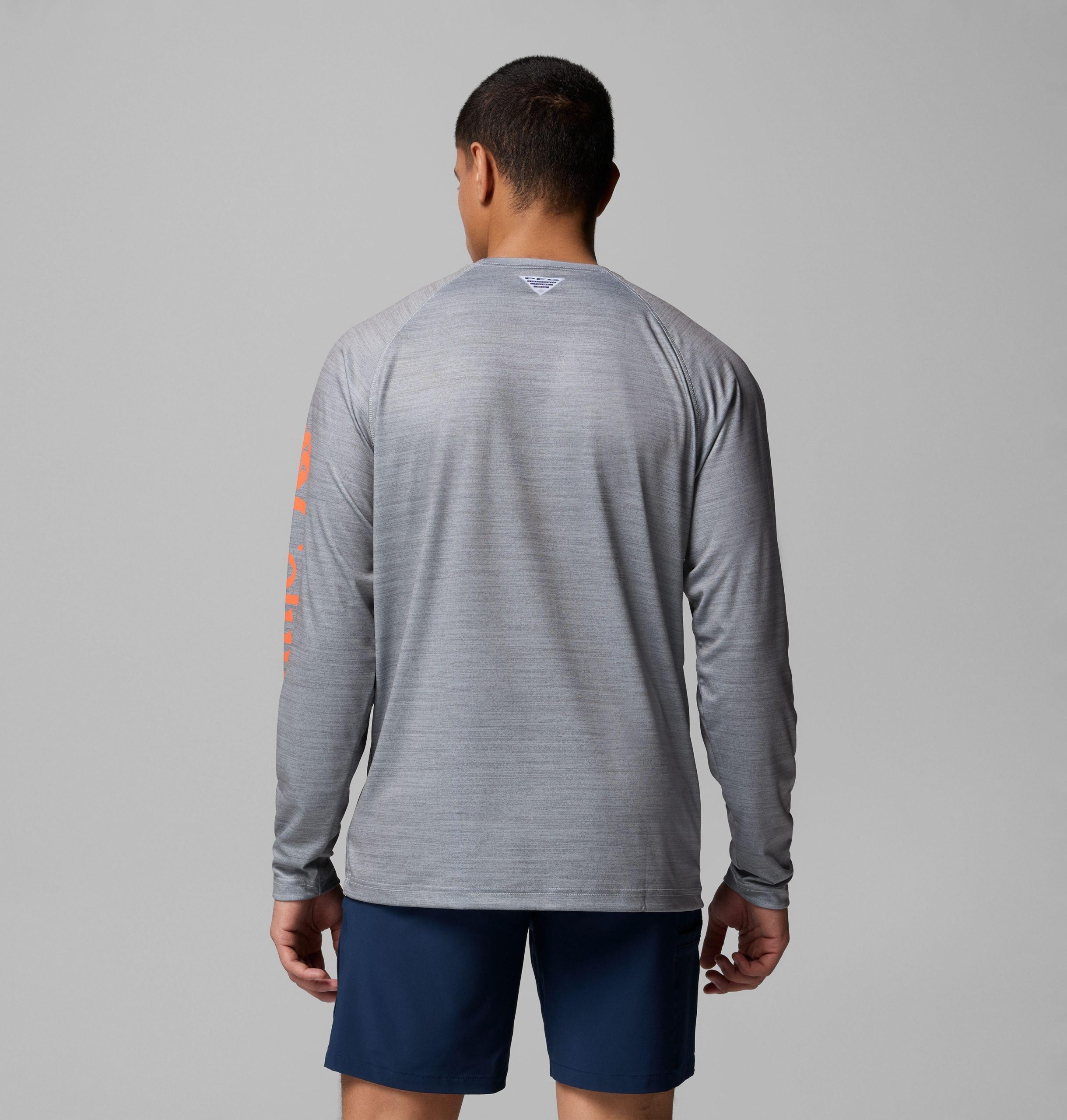 herren pfg terminal tackle heather langarmshirt für college-fans – clemson
