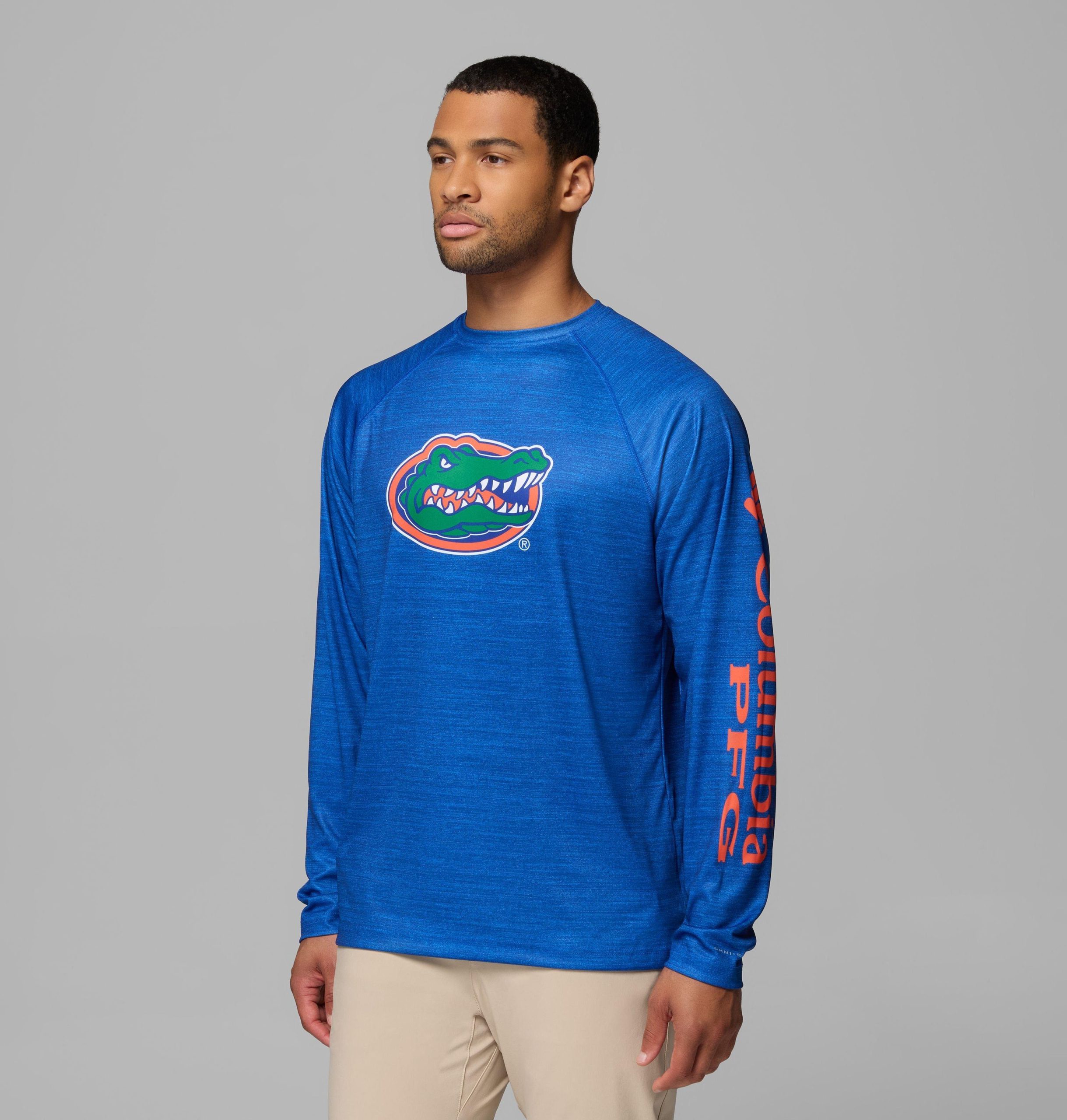 herren college pfg terminal tackle heather langarmshirt - florida