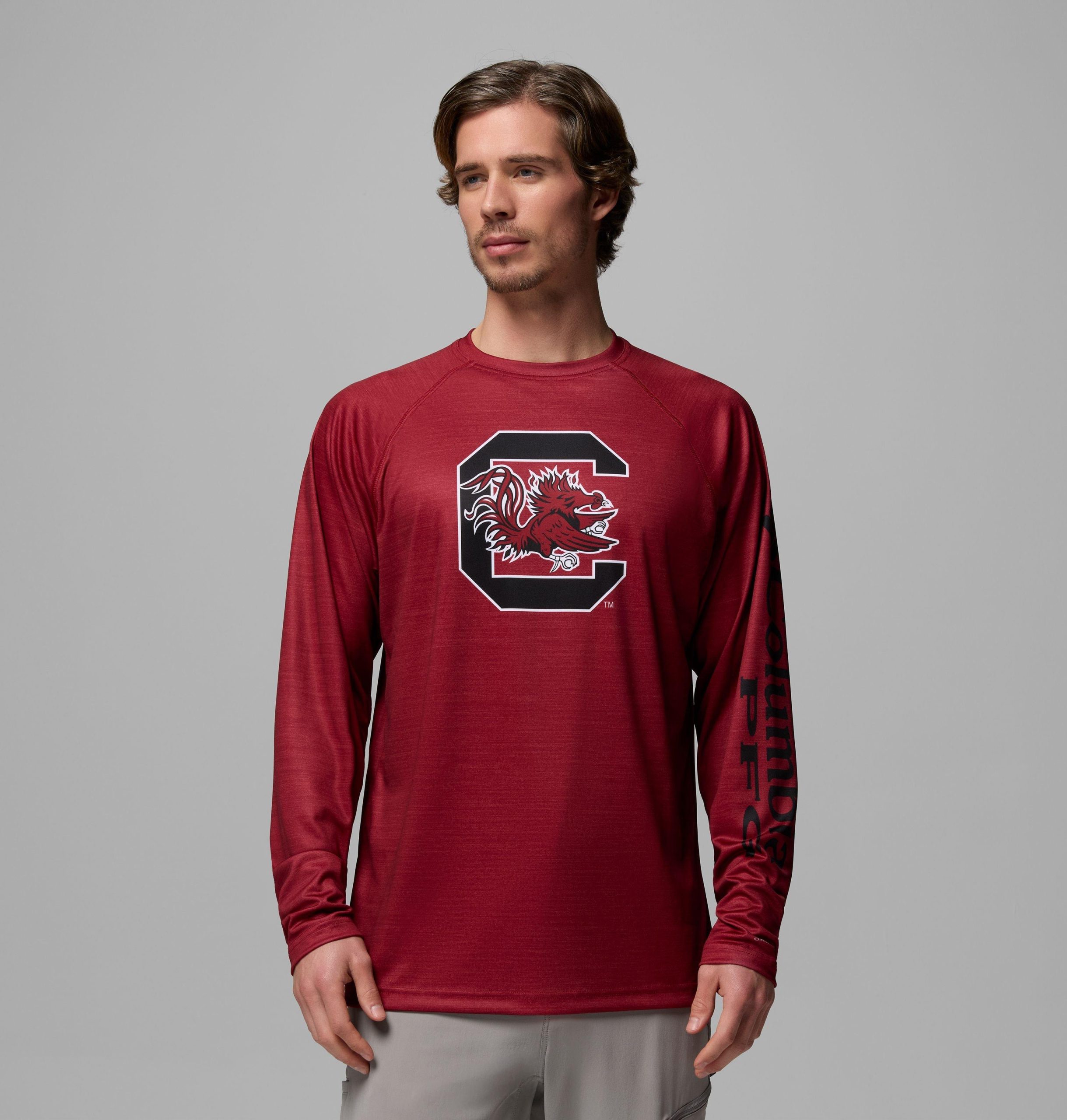 herren college pfg terminal tackle heather langarmshirt - south carolina
