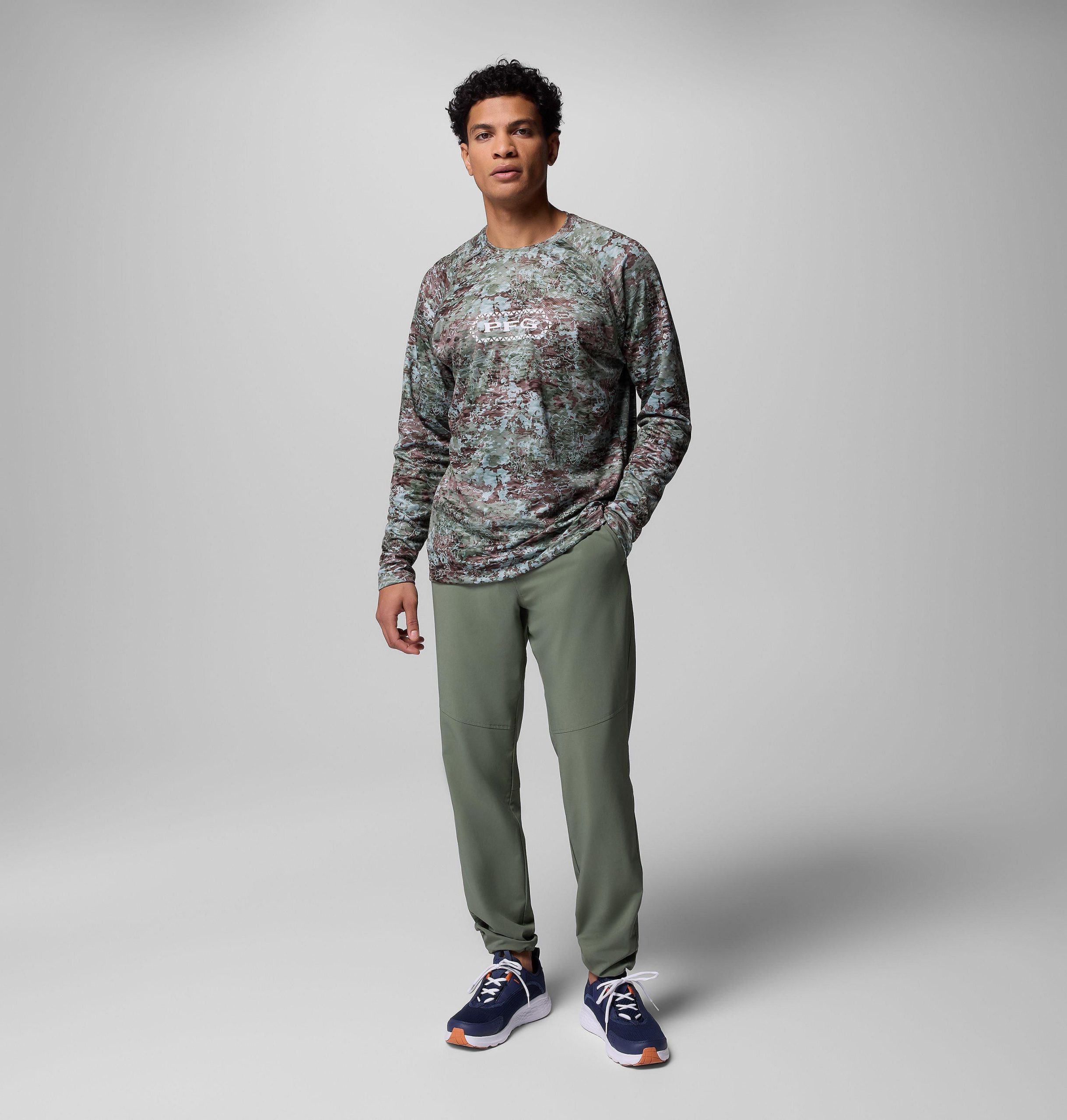pfg super solar stream border hex langarmshirt für herren