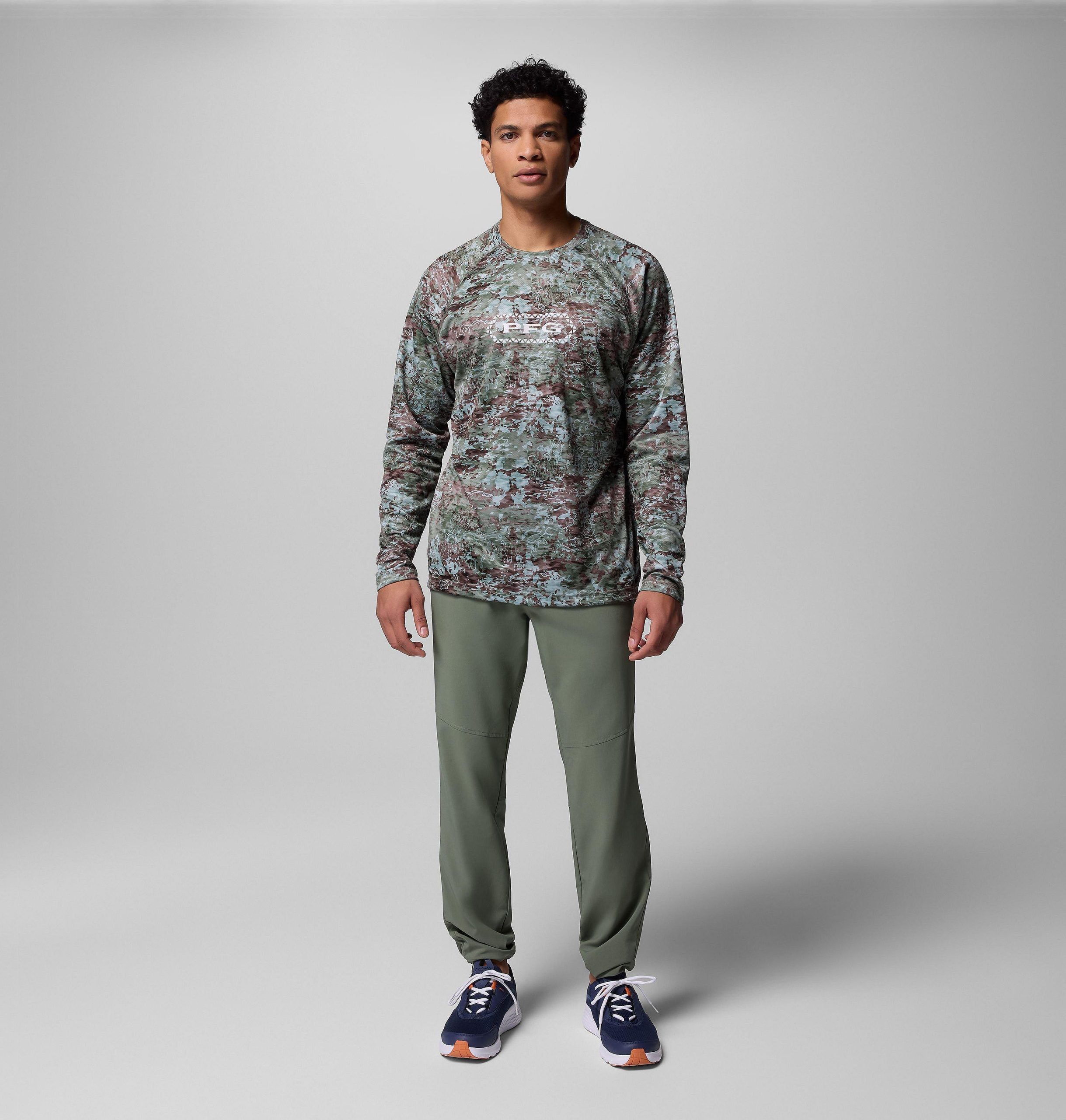 pfg super solar stream border hex langarmshirt für herren