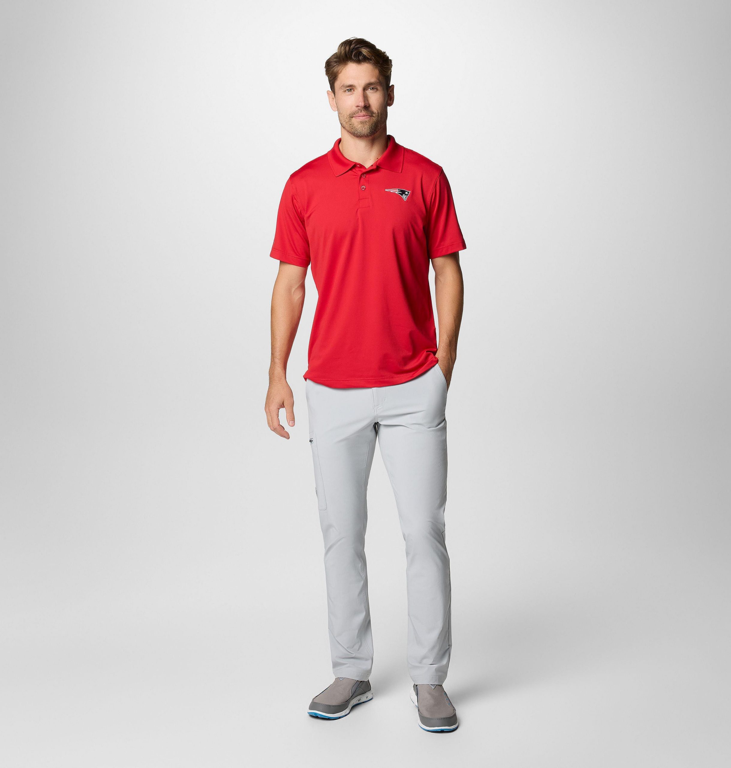 pfg low drag offshore polo für herren – new england patriots