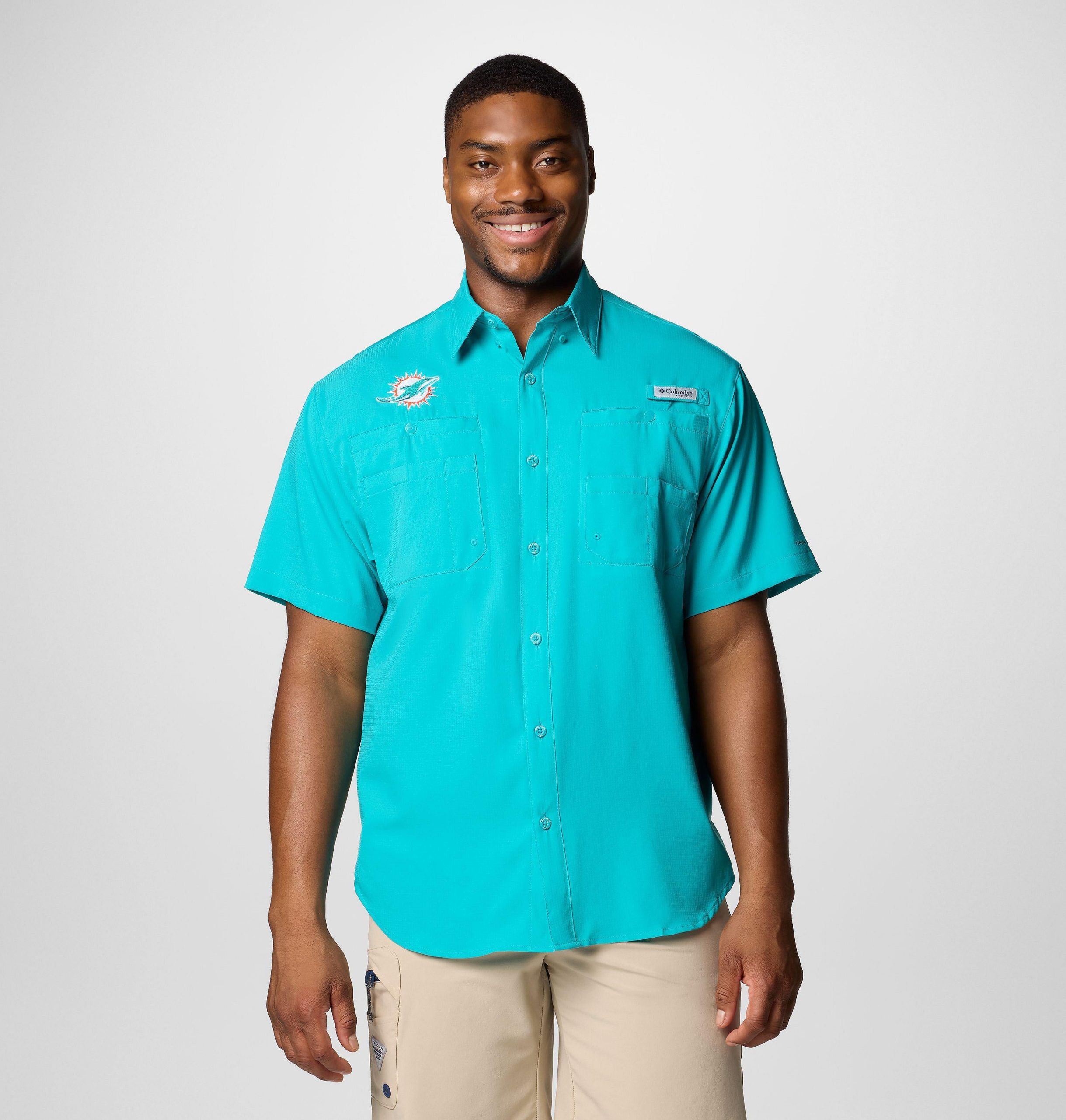 pfg tamiami kurzarm-shirt für herren – miami dolphins