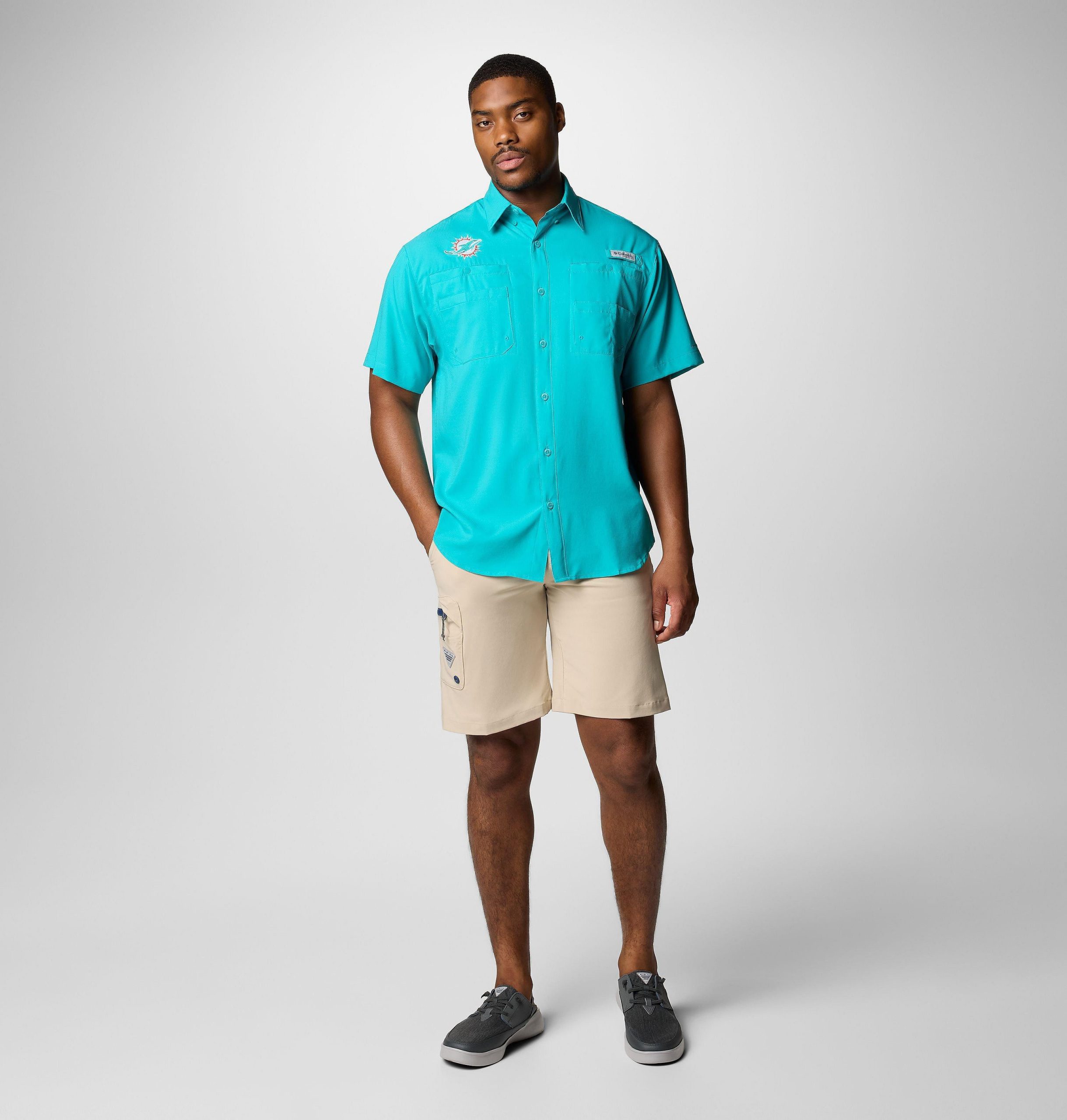 pfg tamiami kurzarm-shirt für herren – miami dolphins