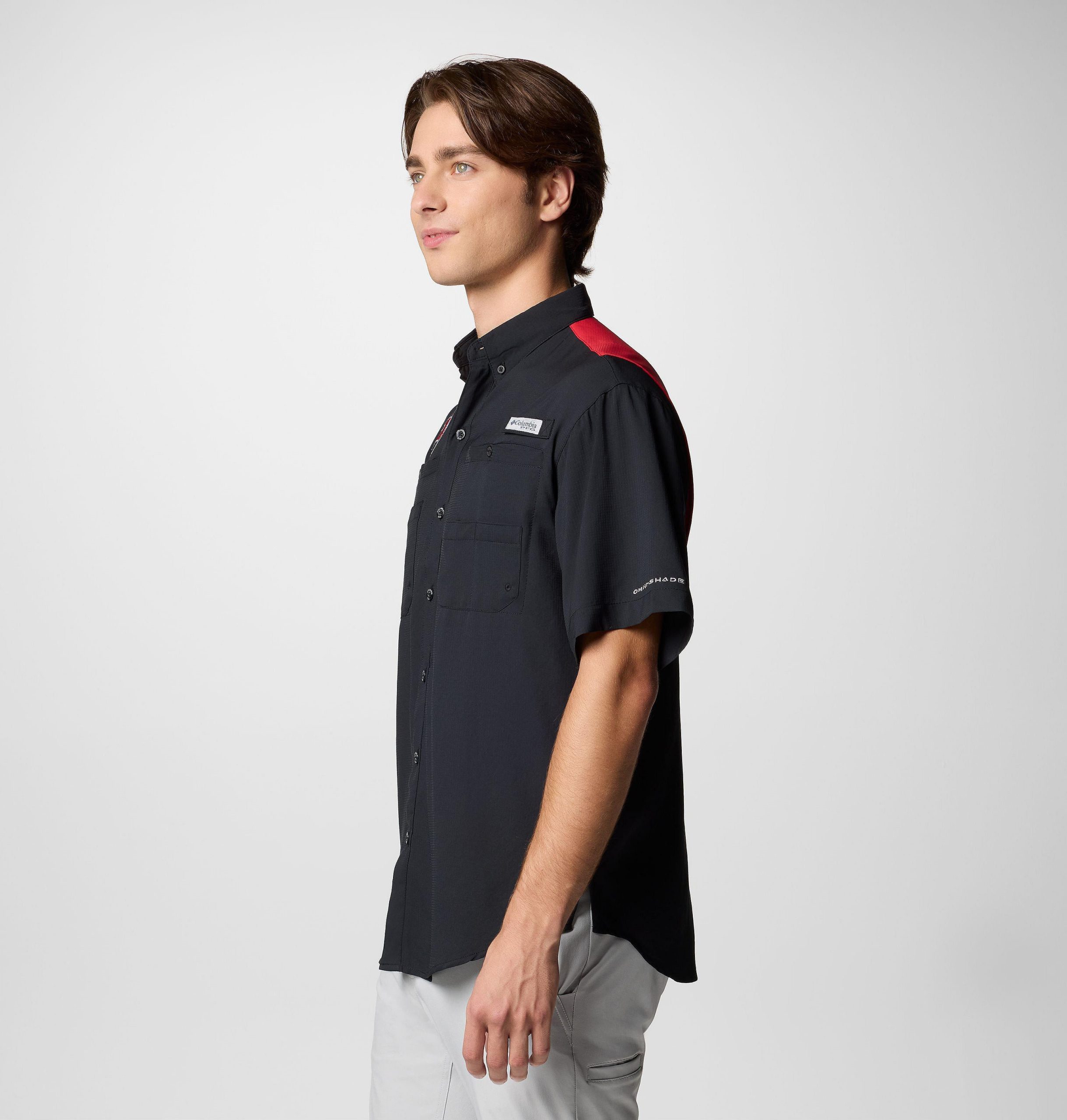 pfg tamiami colorblocked kurzarmhemd für herren – tampa bay buccaneers