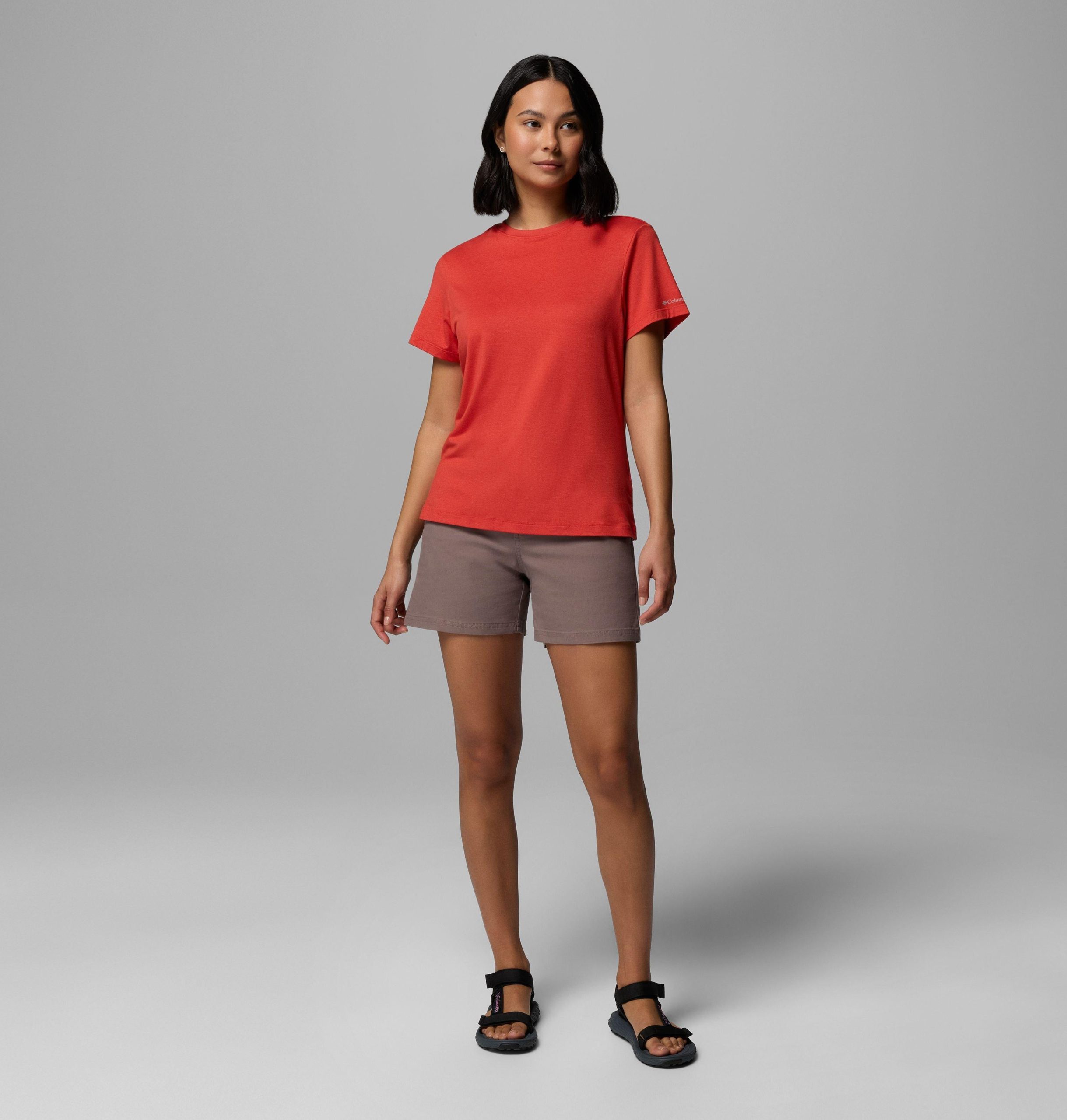 parsons point damen-t-shirt mit kurzen Ärmeln und logo