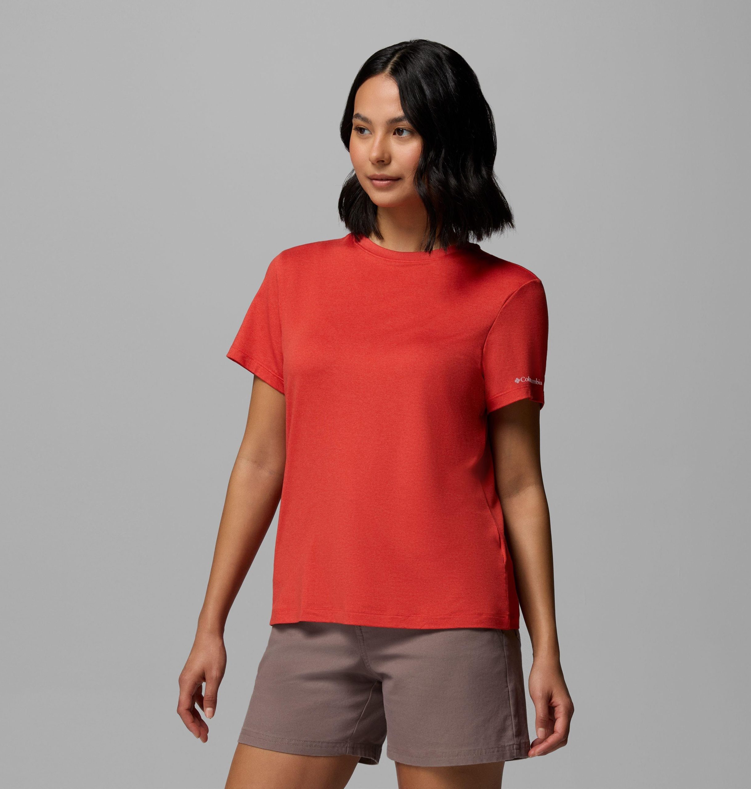 parsons point damen-t-shirt mit kurzen Ärmeln und logo