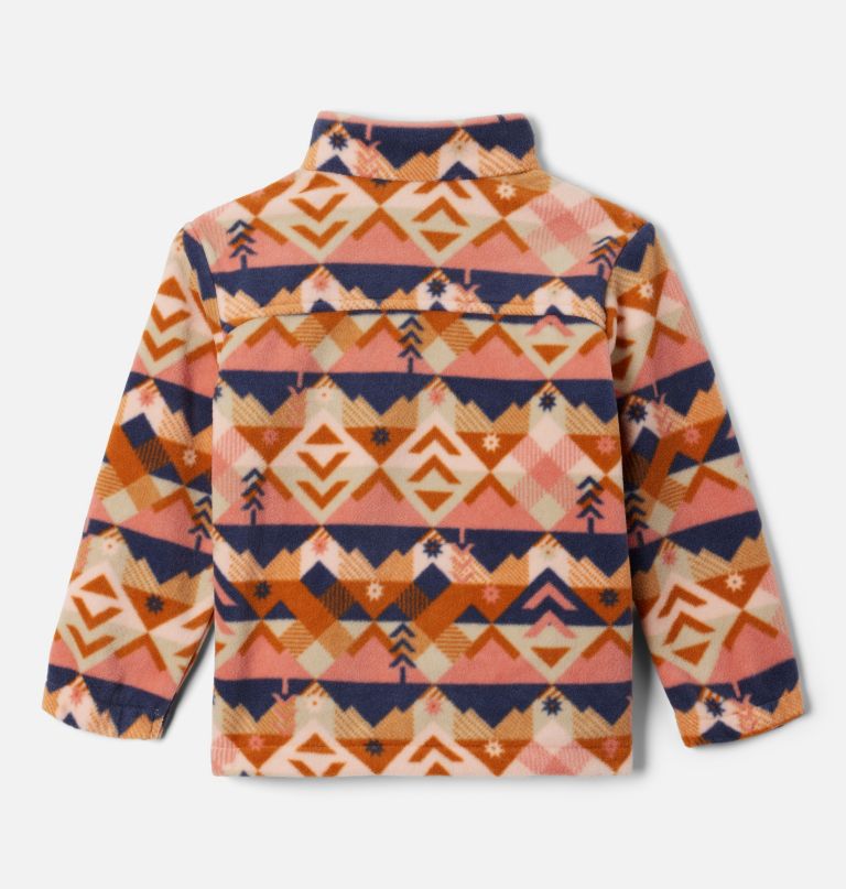 mädchen-fleecejacke mit durchgehendem reißverschluss und castle dale-print für kleinkinder